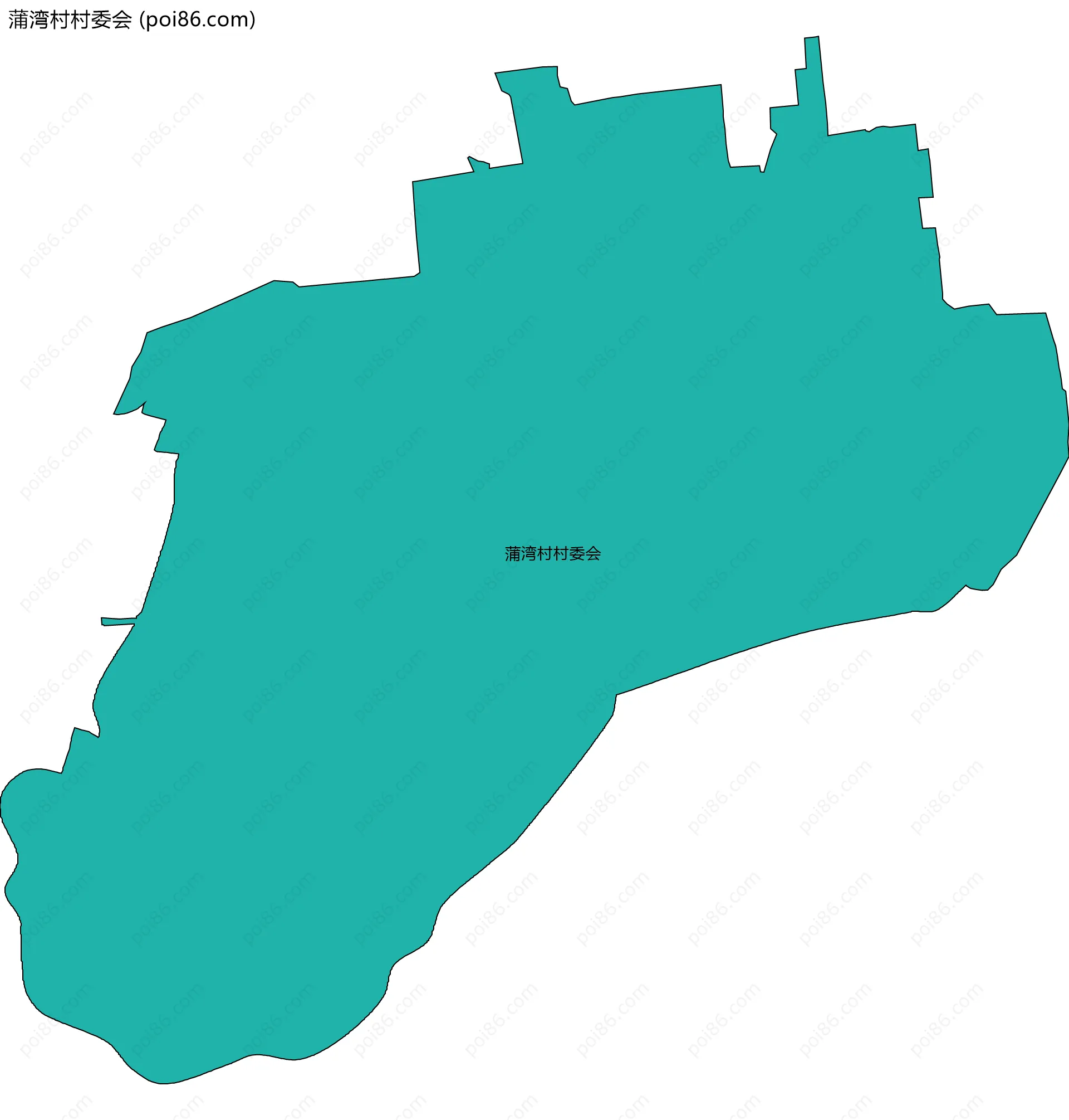 蒲湾村村委会边界地图