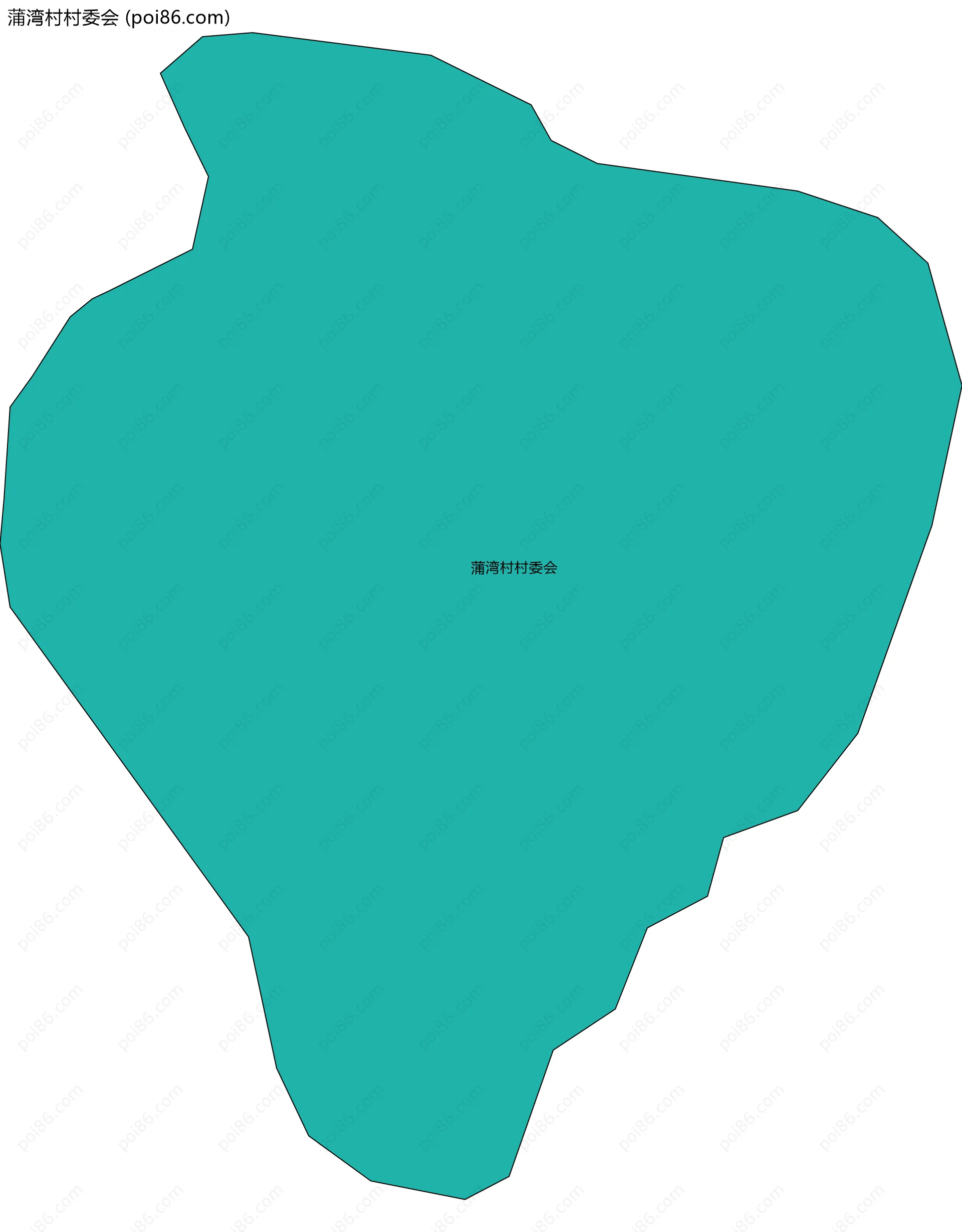 蒲湾村村委会边界地图