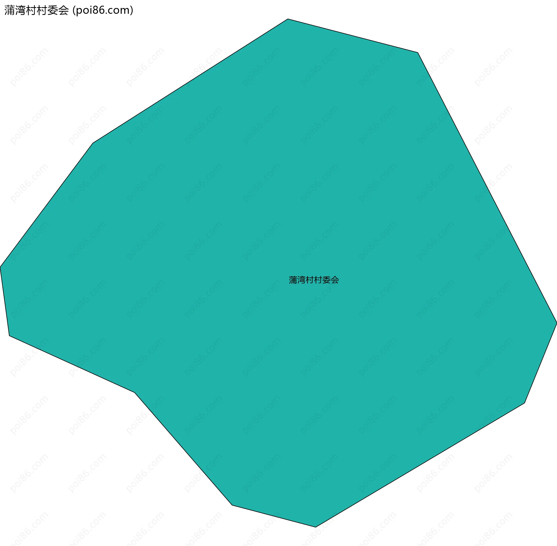 蒲湾村村委会边界地图