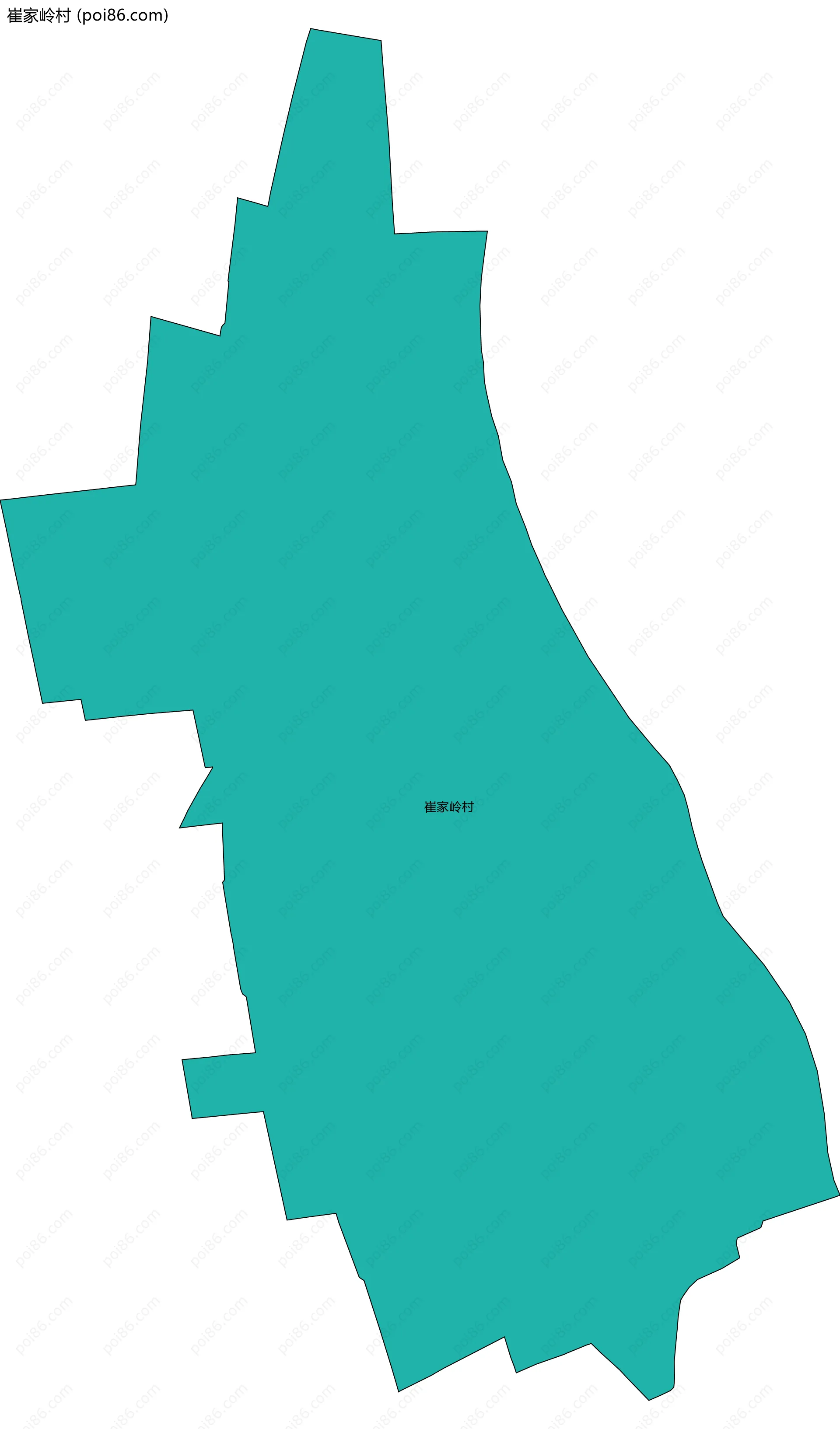 崔家岭村边界地图