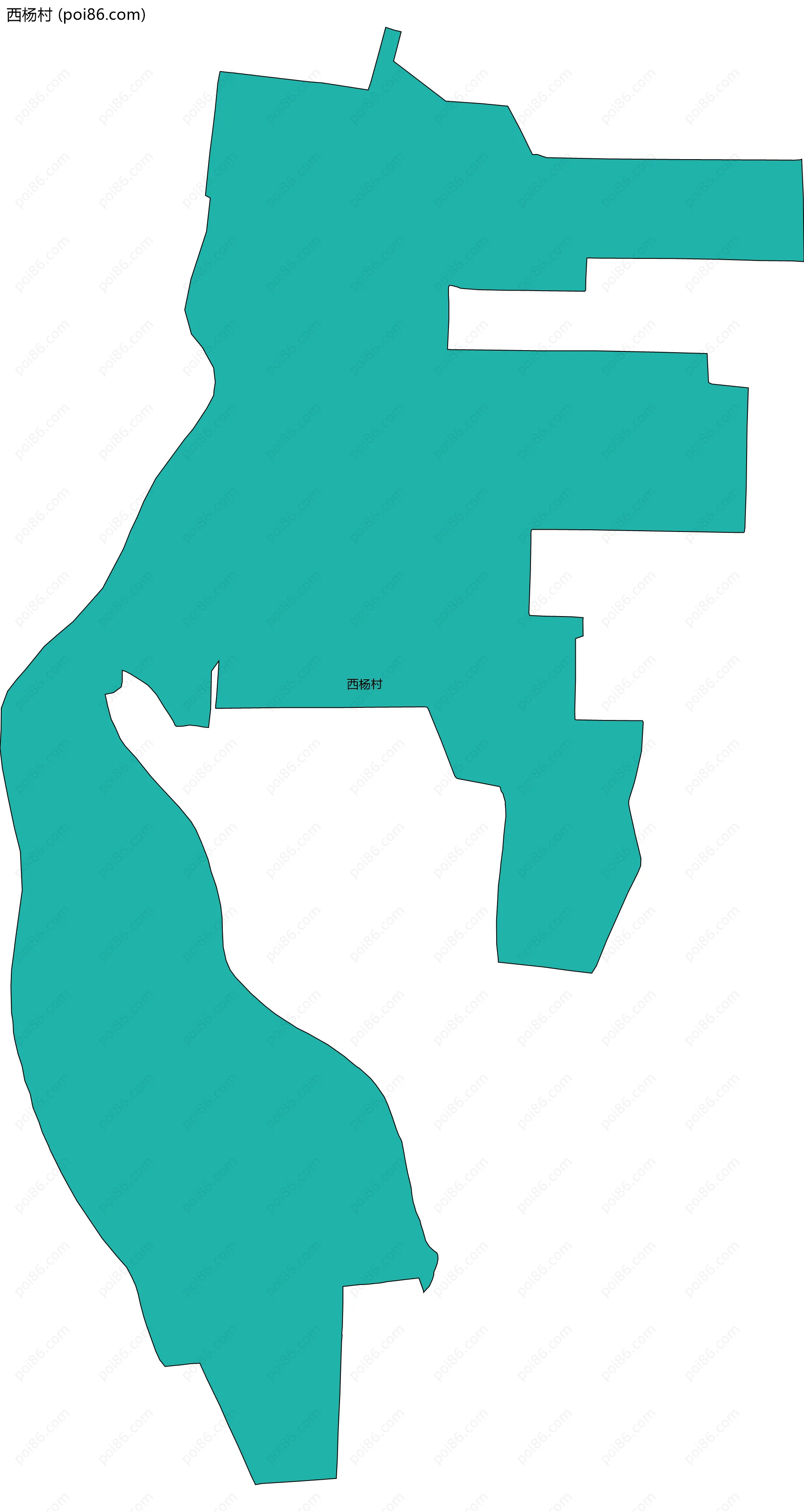 西杨村边界地图