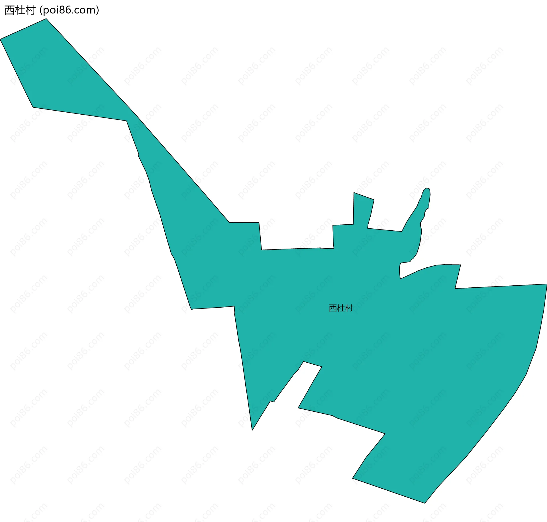 西杜村边界地图