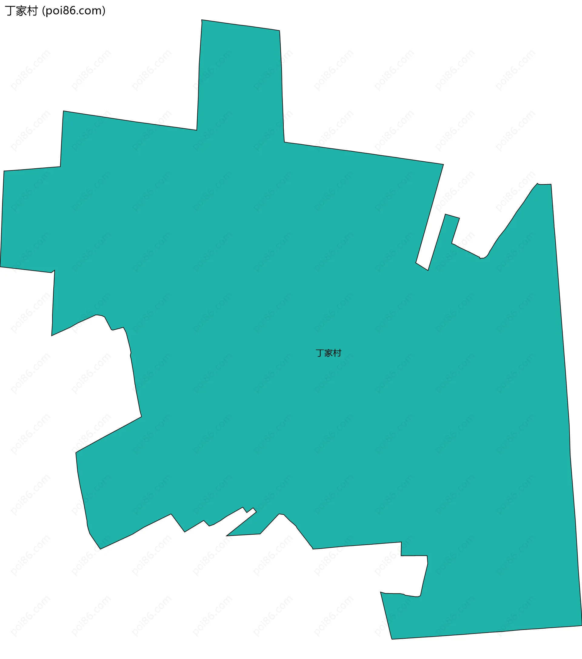 丁家村边界地图