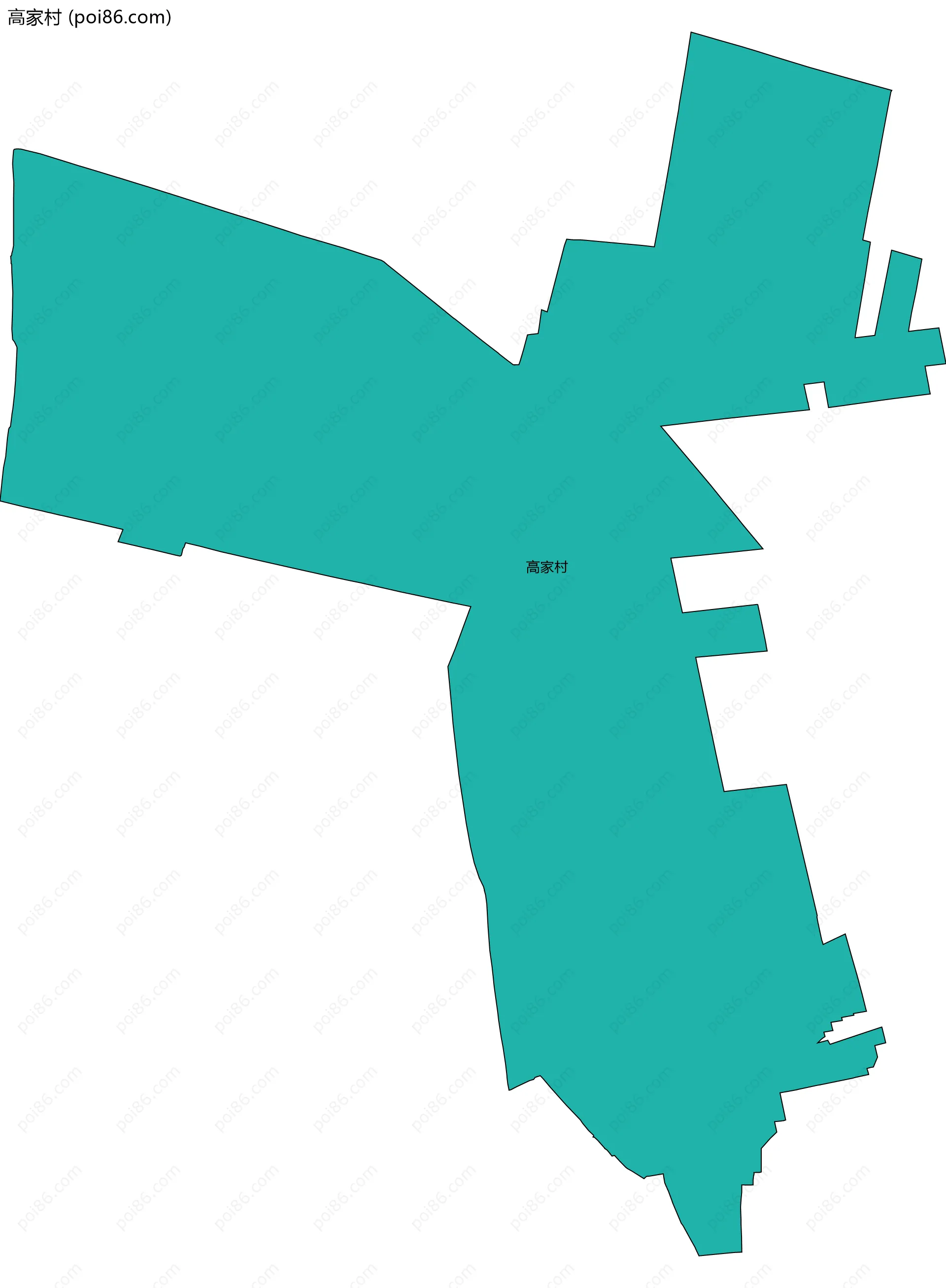 高家村边界地图