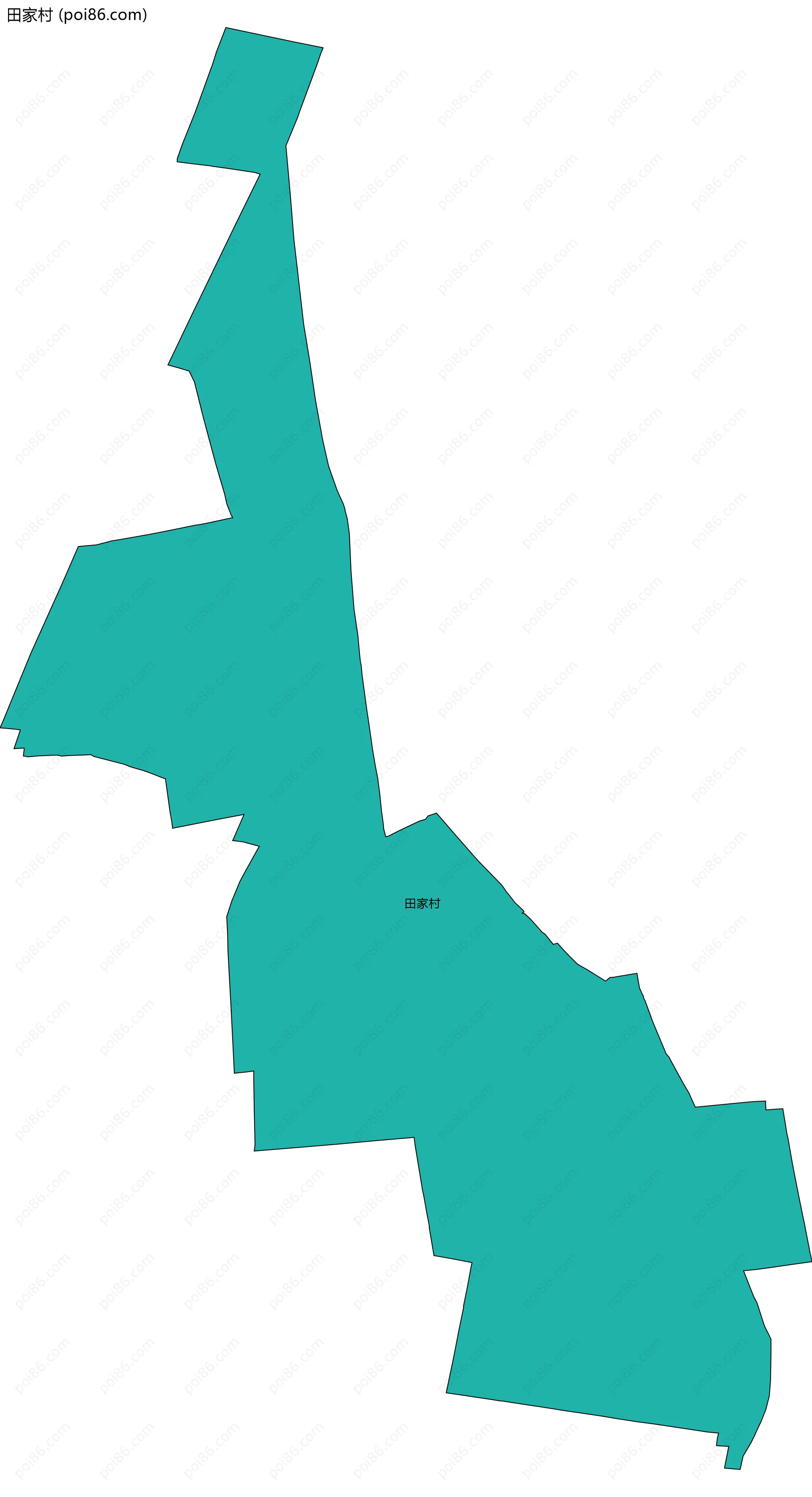 田家村边界地图