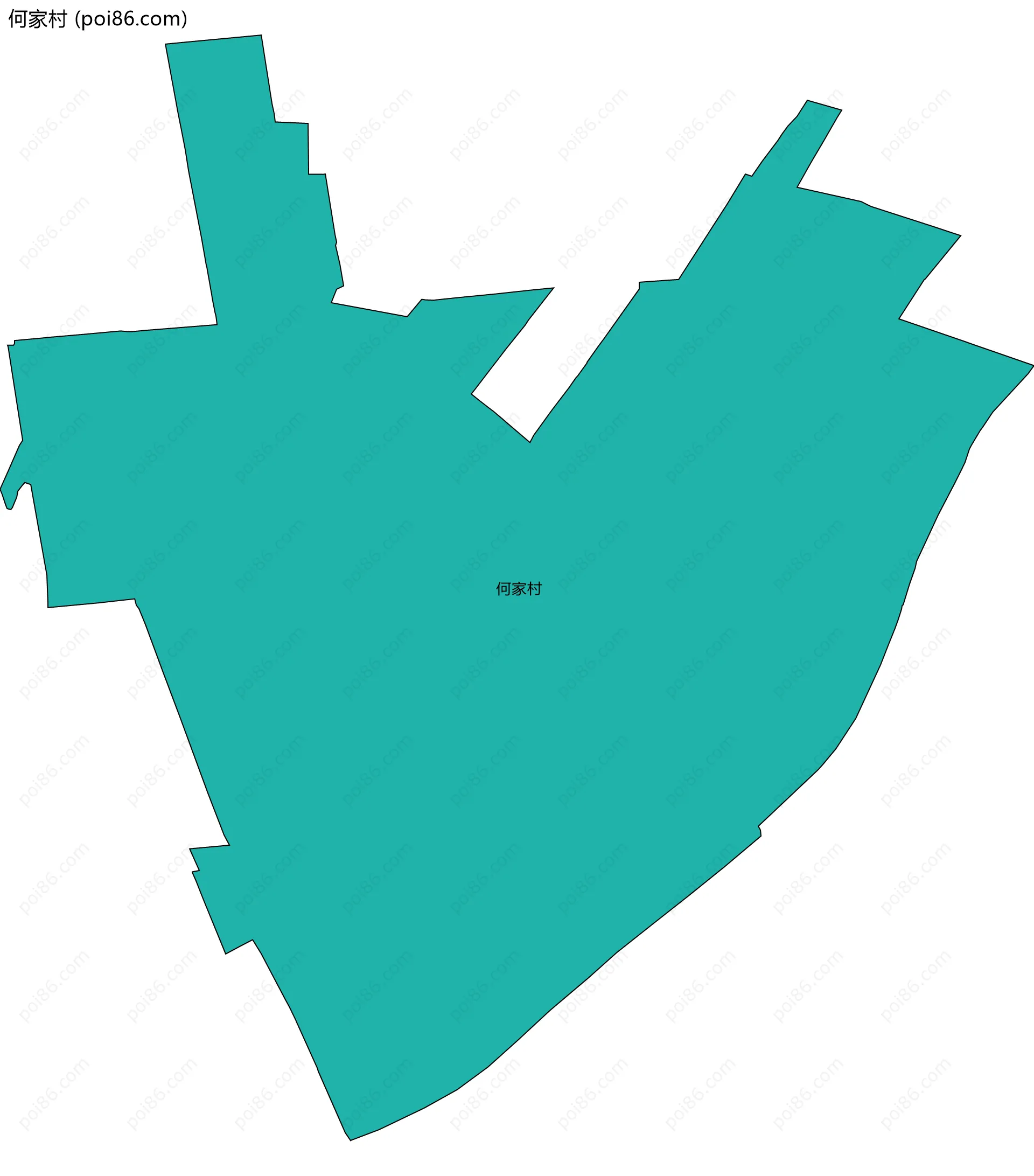 何家村边界地图