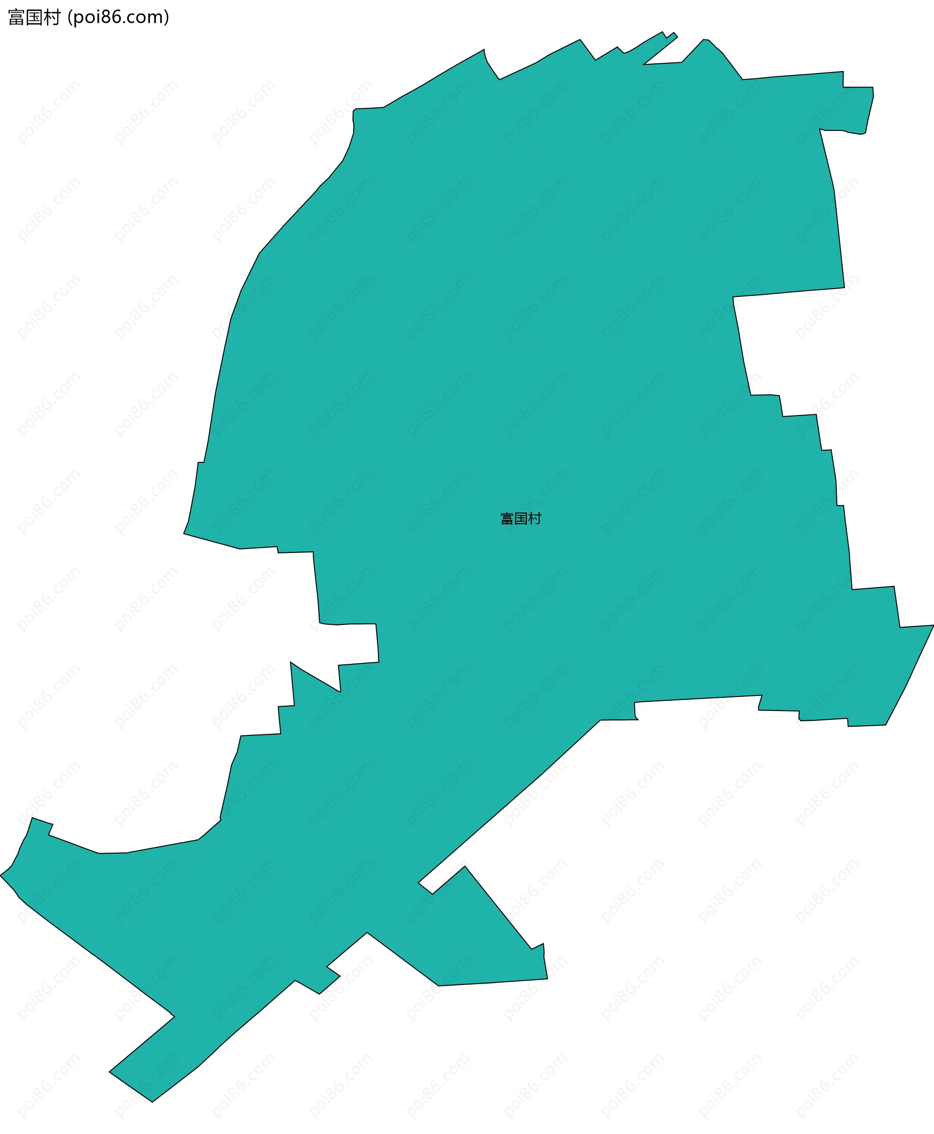 富国村边界地图