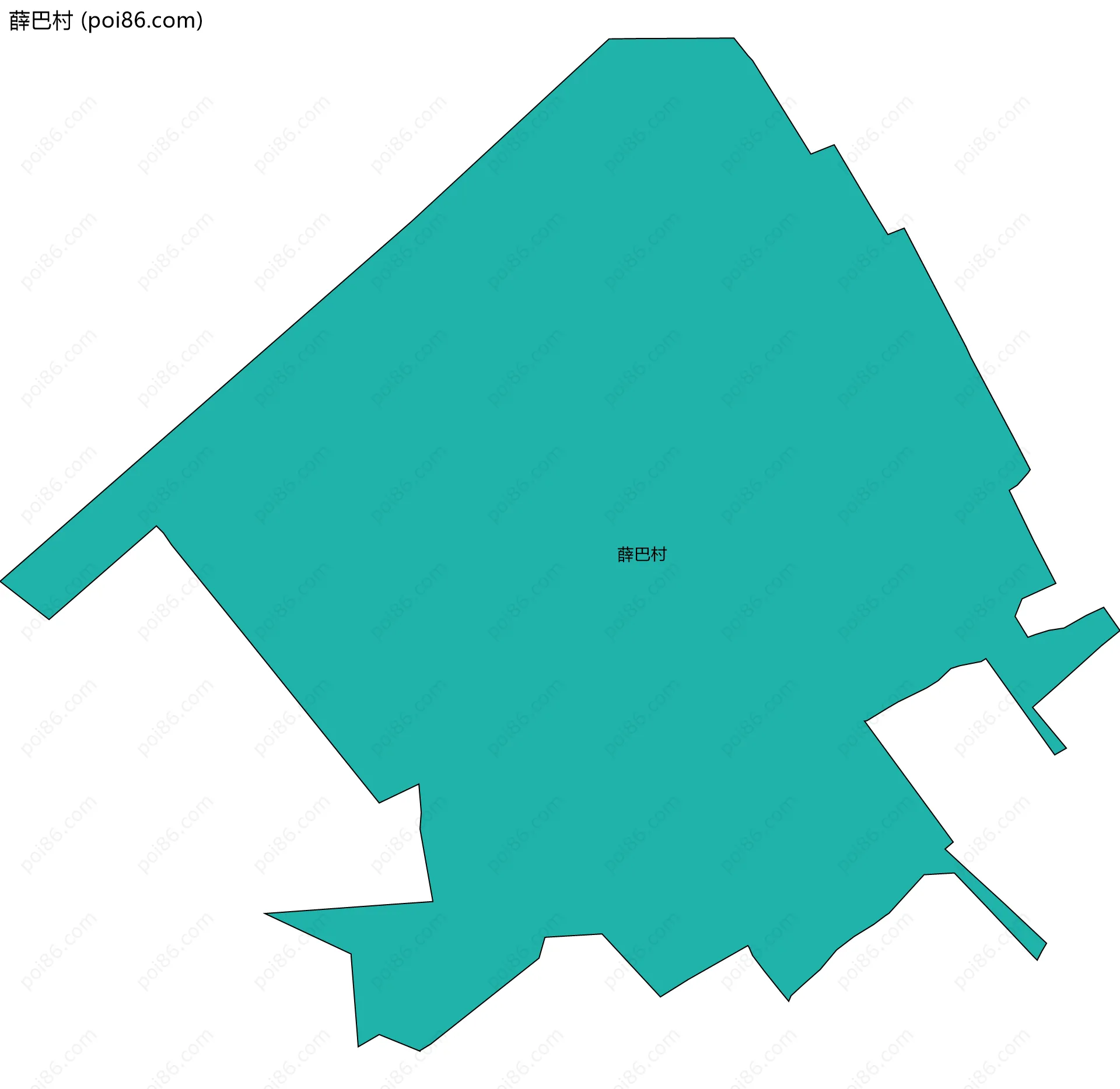 薛巴村边界地图