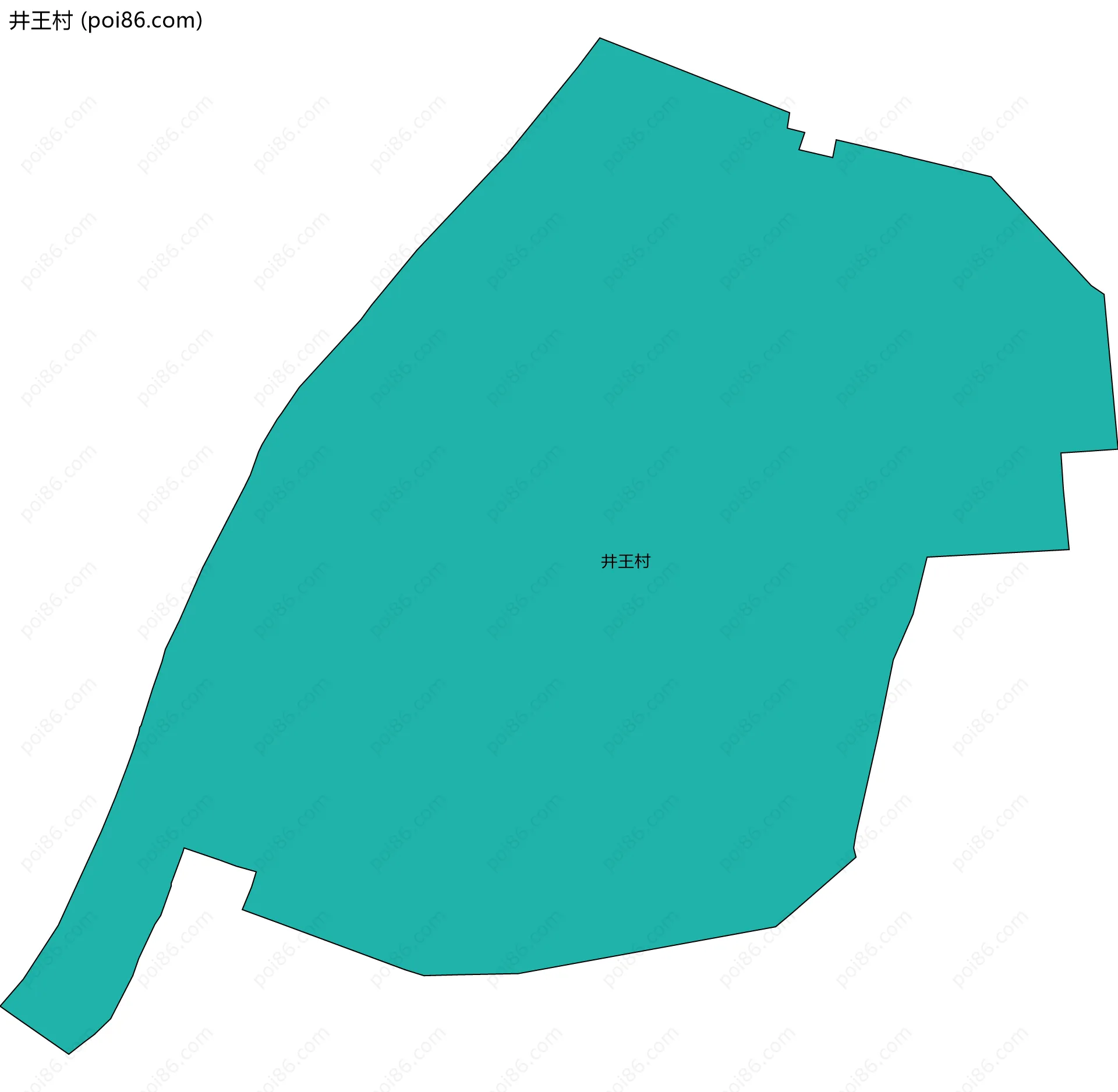 井王村边界地图
