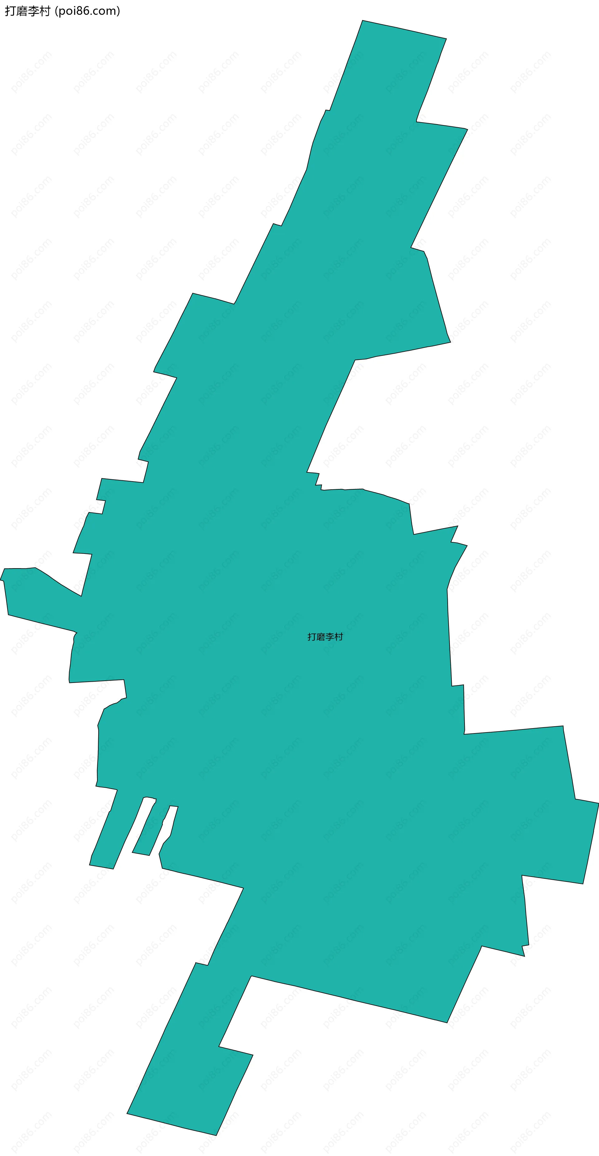 打磨李村边界地图