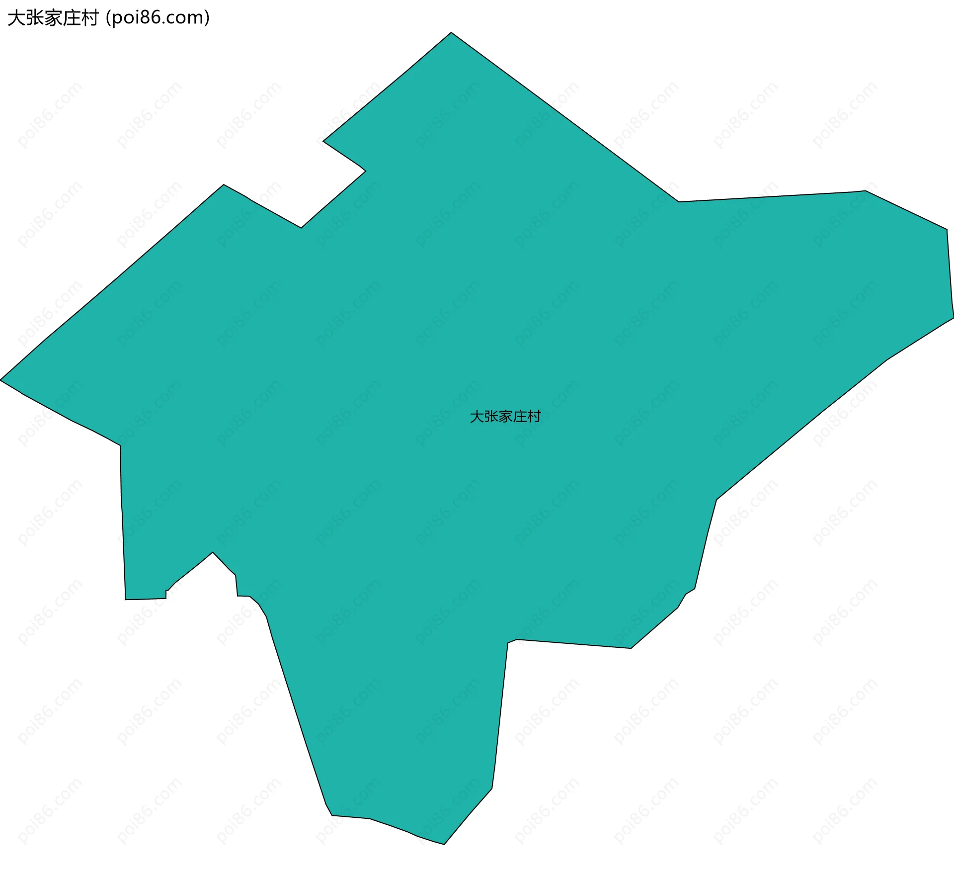 大张家庄村边界地图