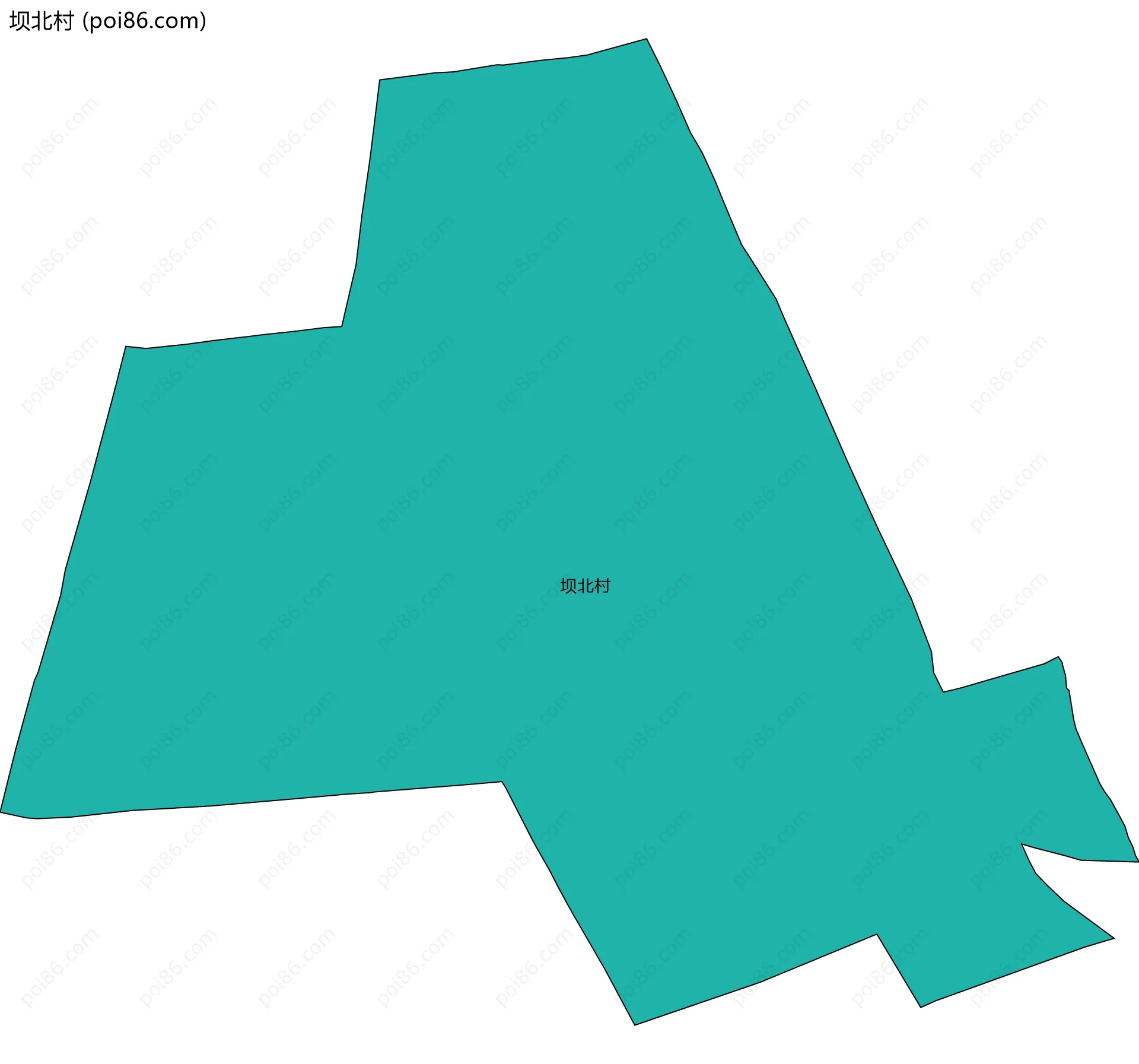 坝北村边界地图