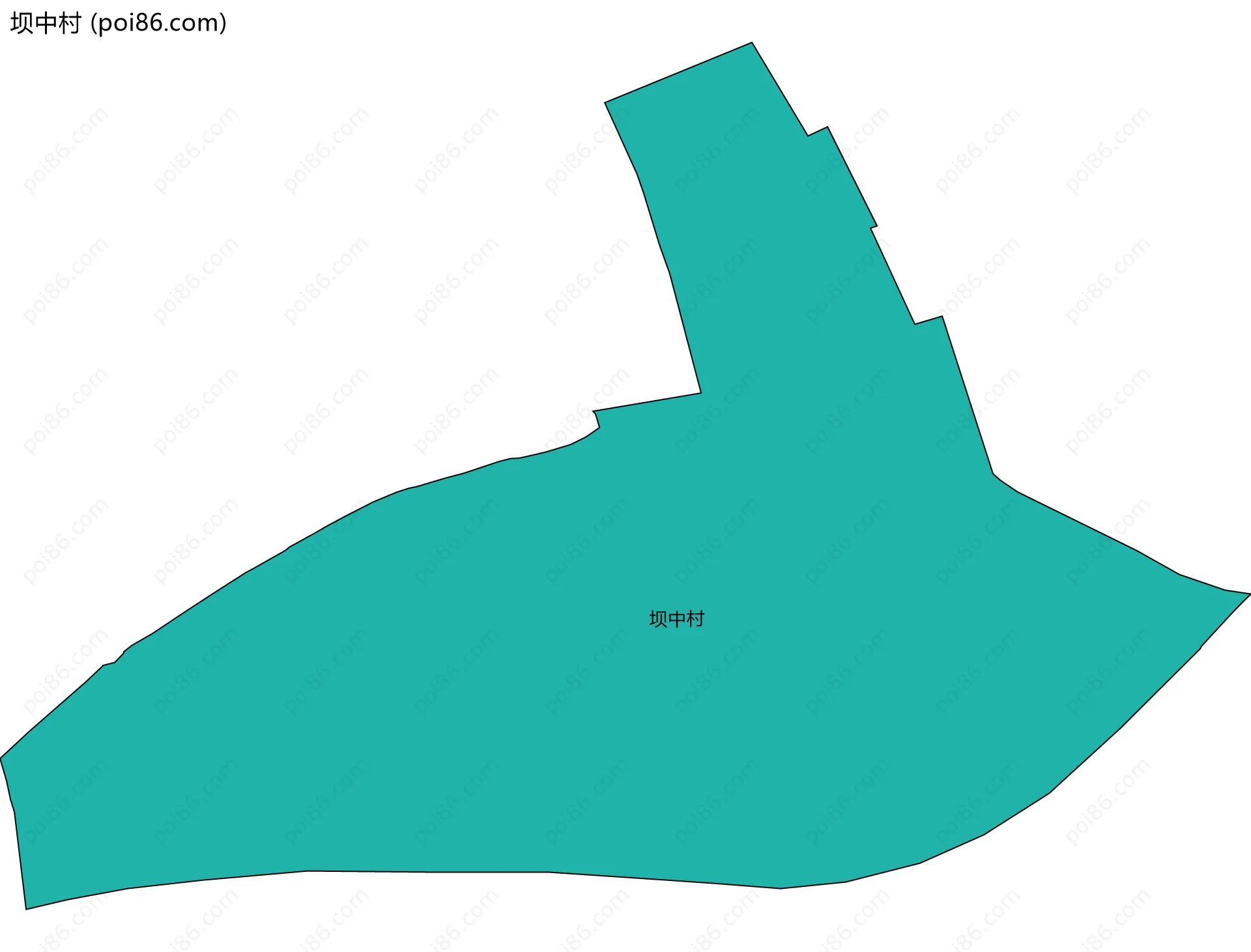 坝中村边界地图