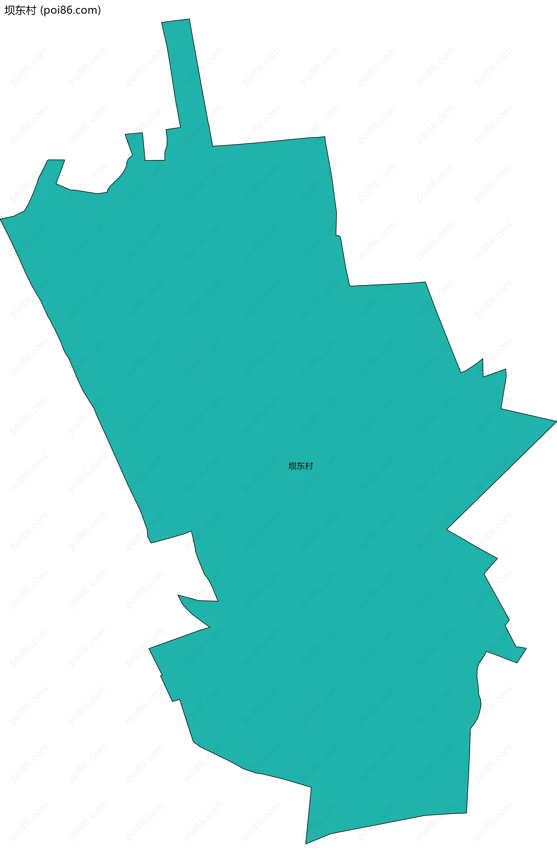 坝东村边界地图