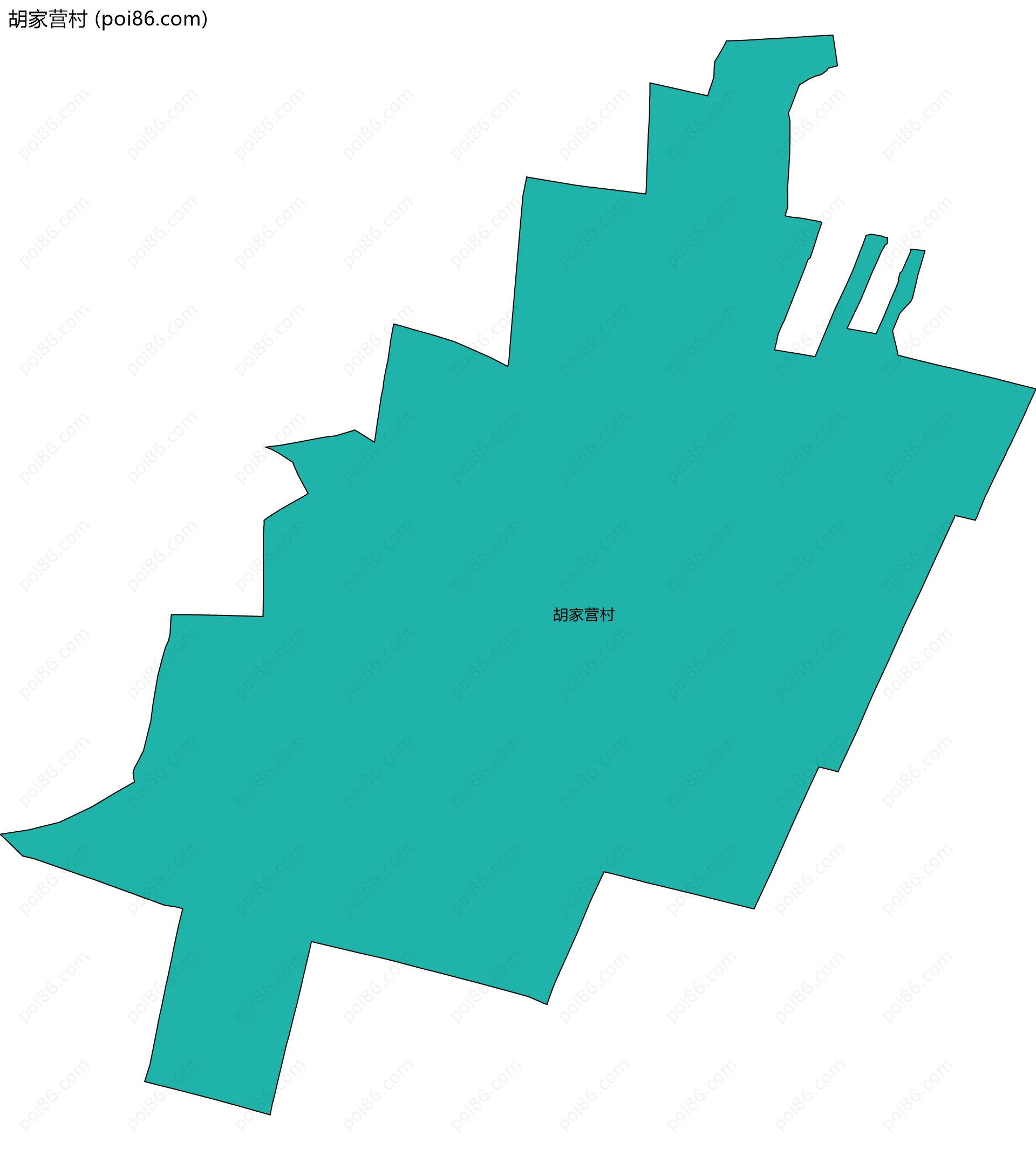 胡家营村边界地图