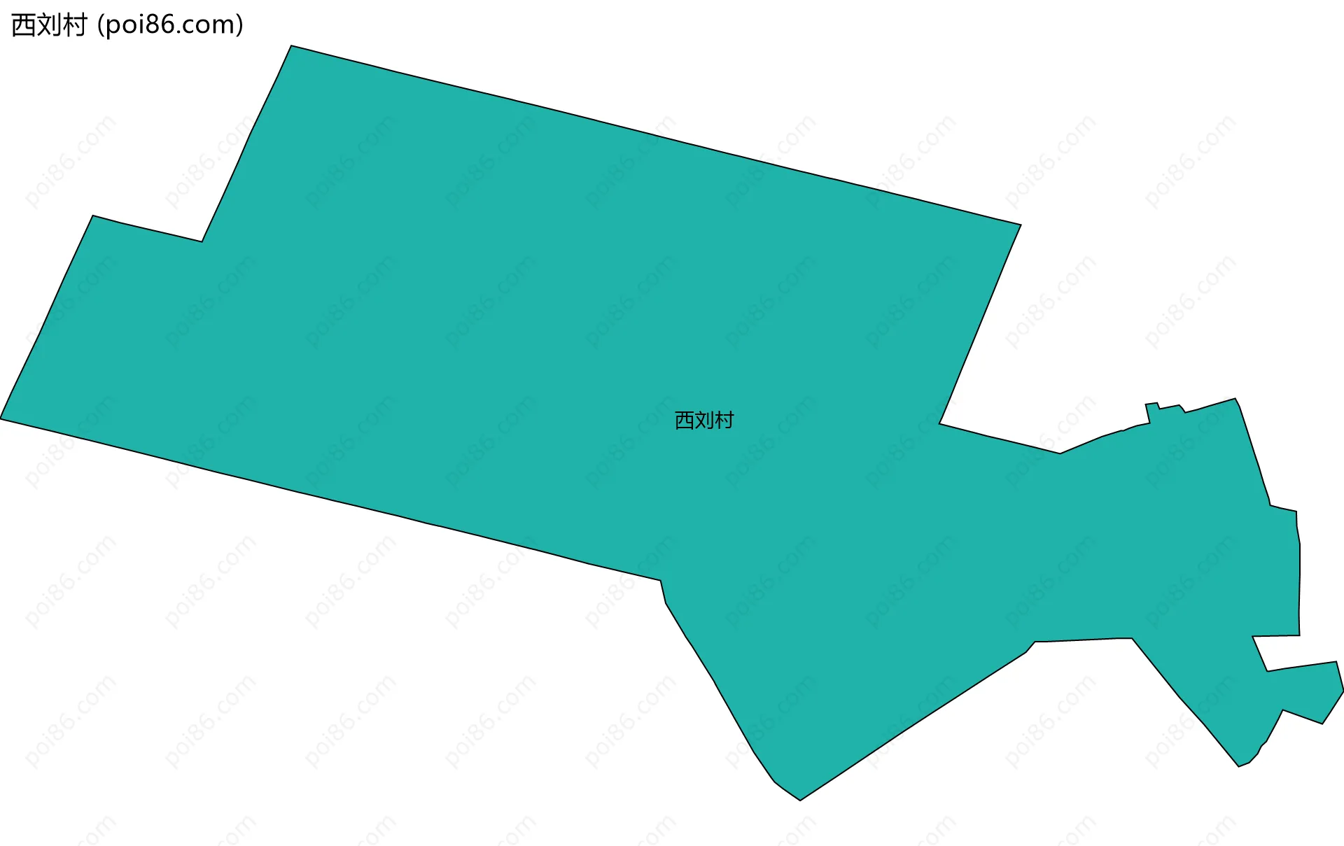 西刘村边界地图