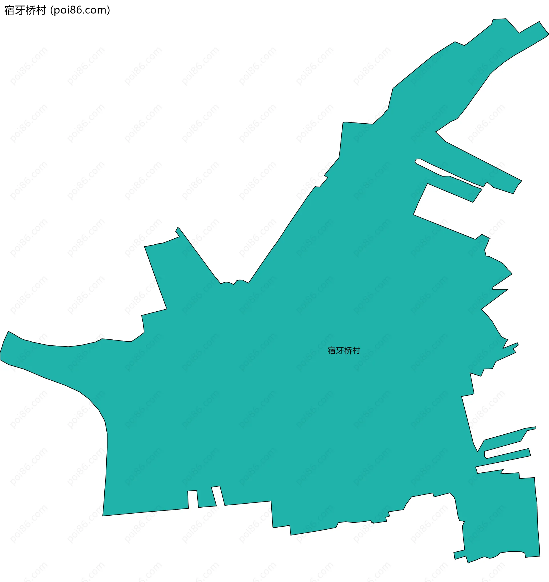 宿牙桥村边界地图