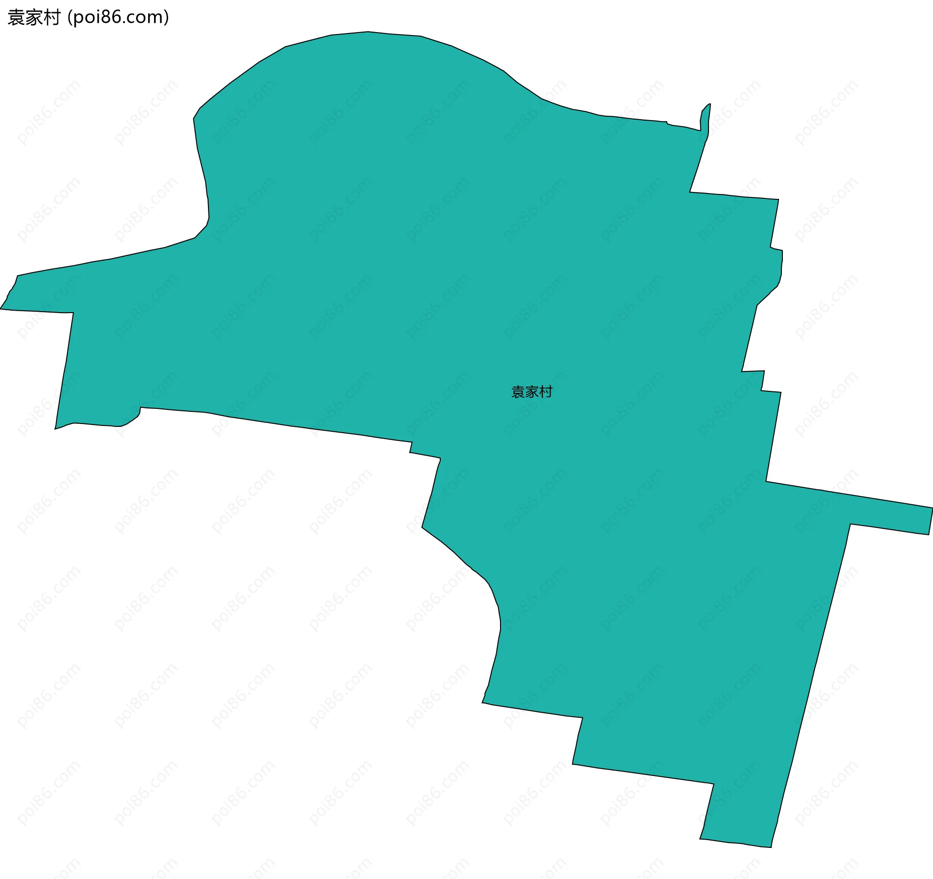 袁家村边界地图
