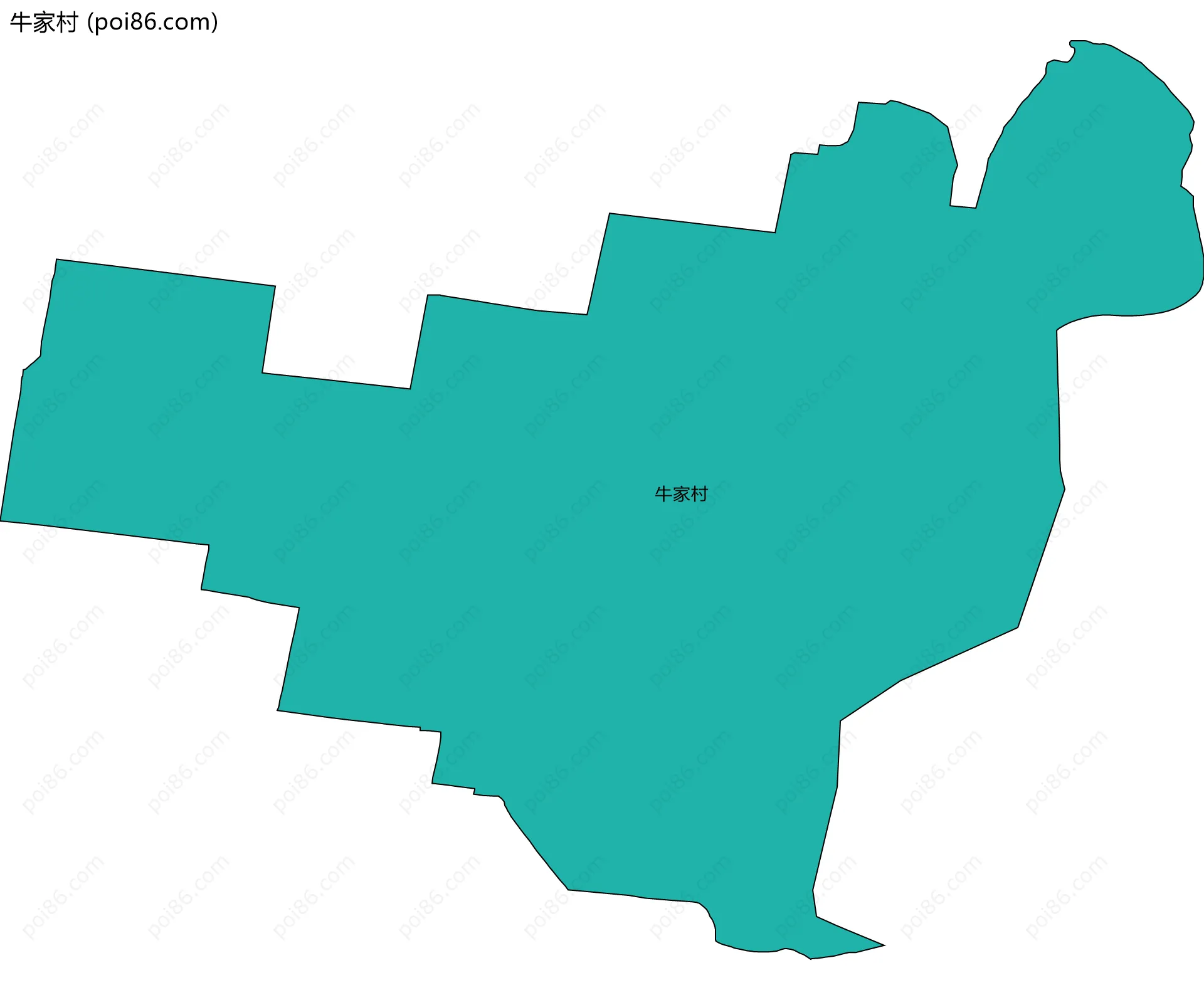 牛家村边界地图