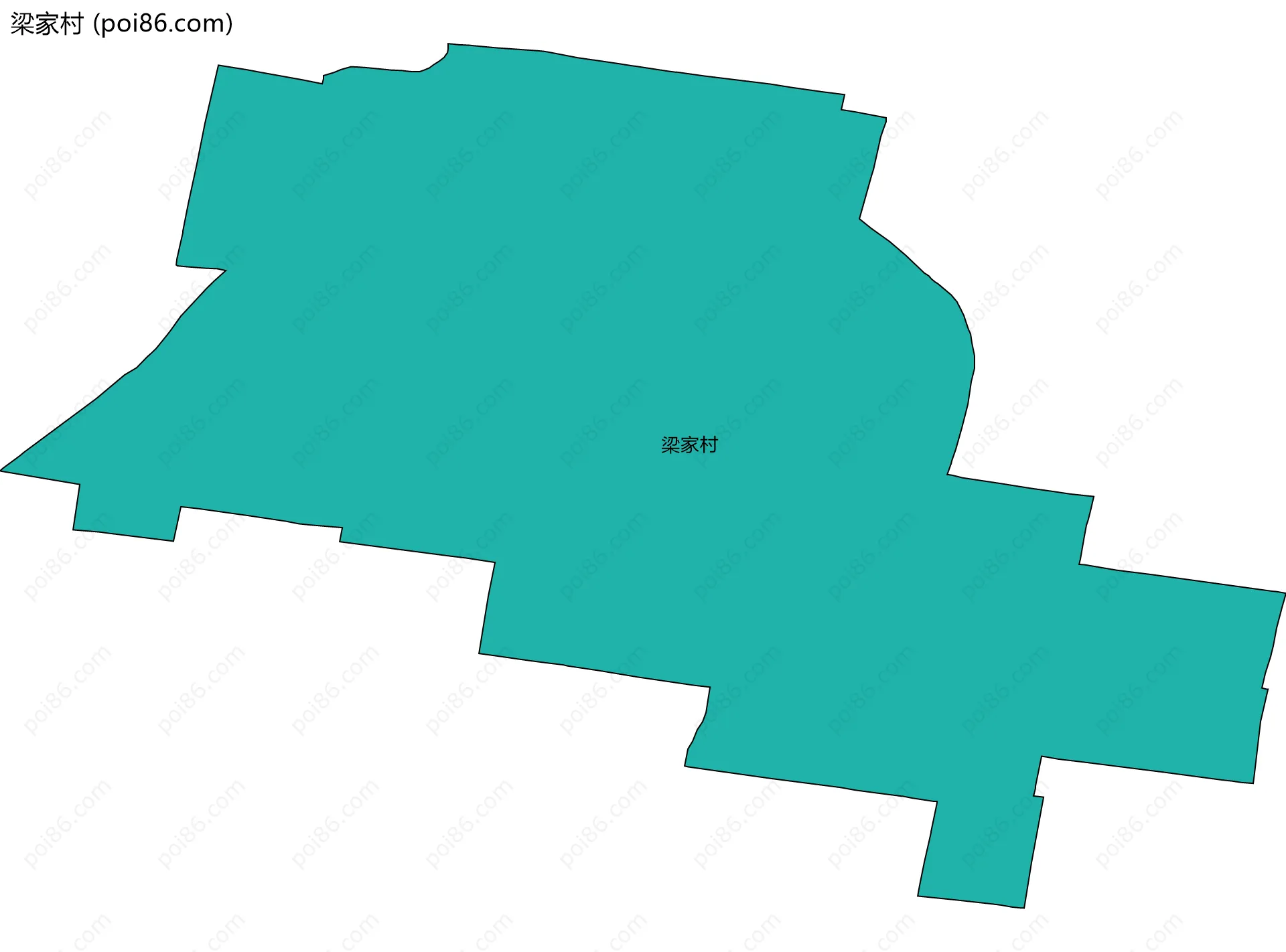 梁家村边界地图