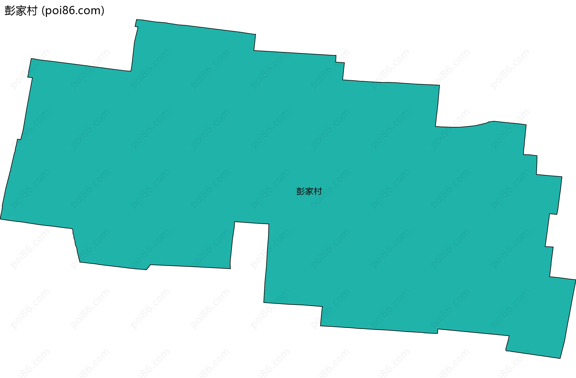 彭家村边界地图