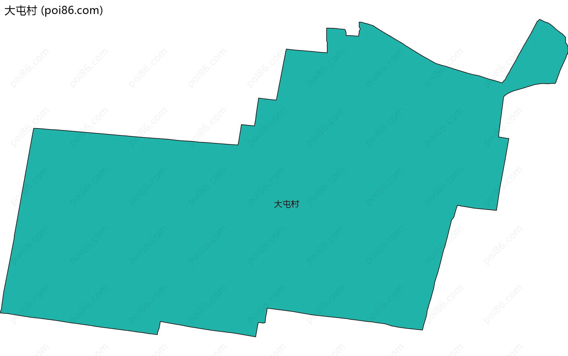 大屯村边界地图