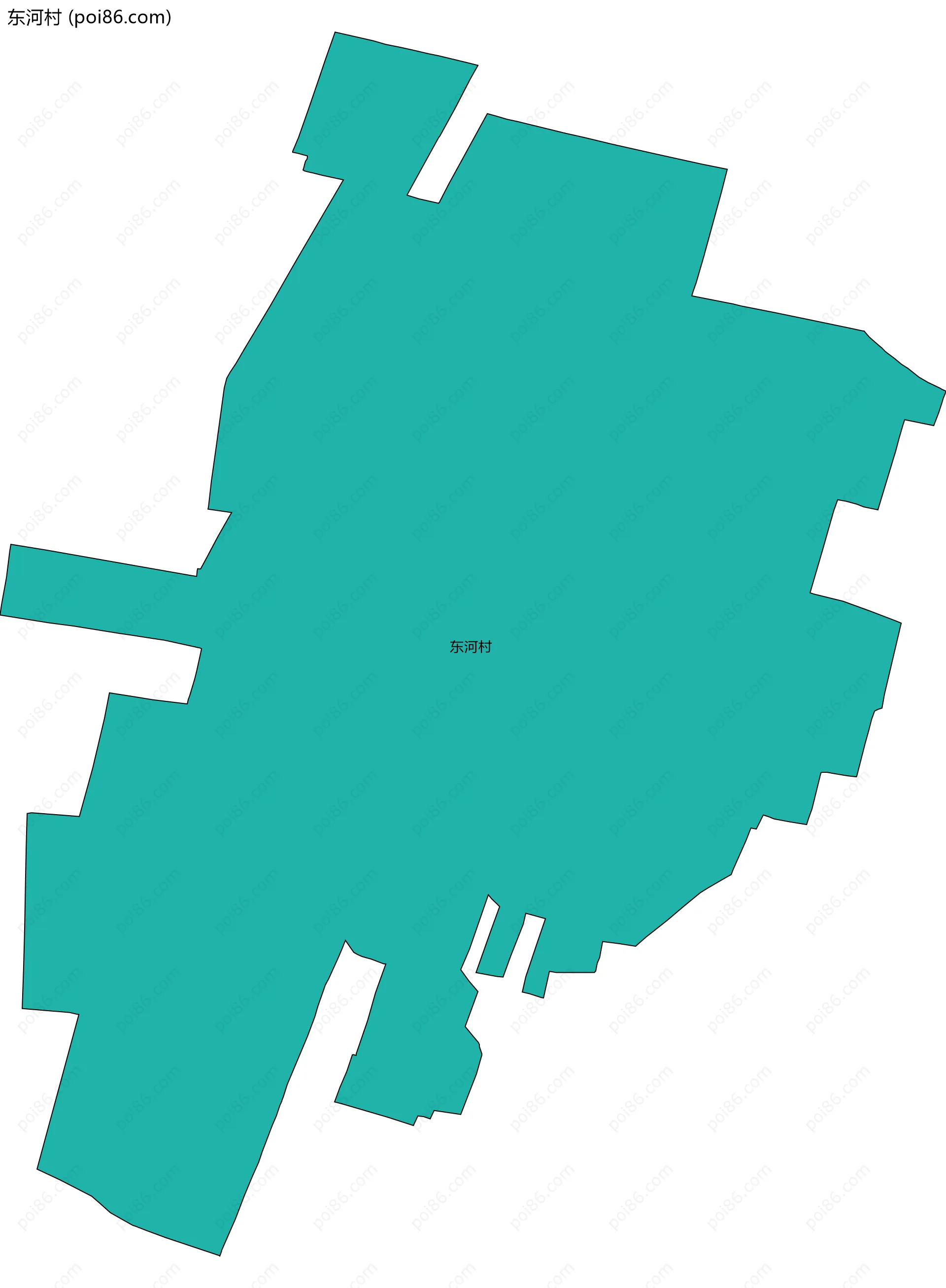 东河村边界地图