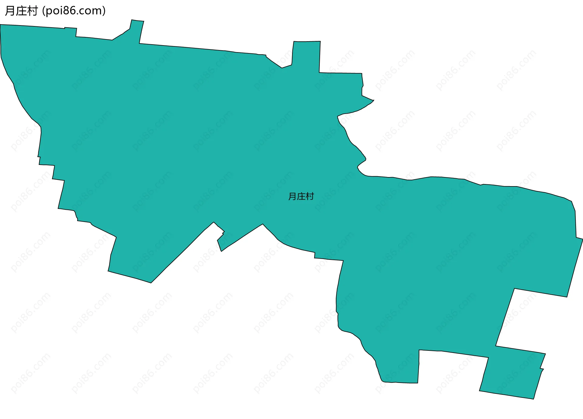 月庄村边界地图