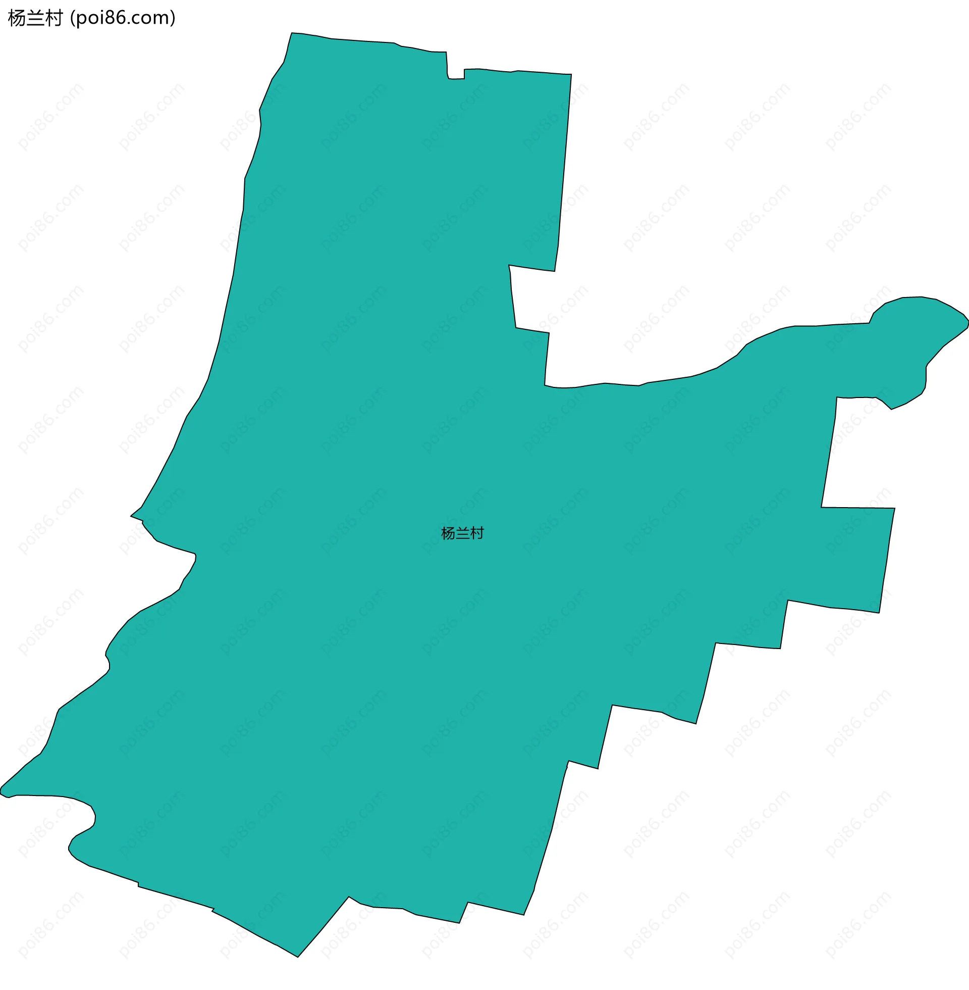 杨兰村边界地图