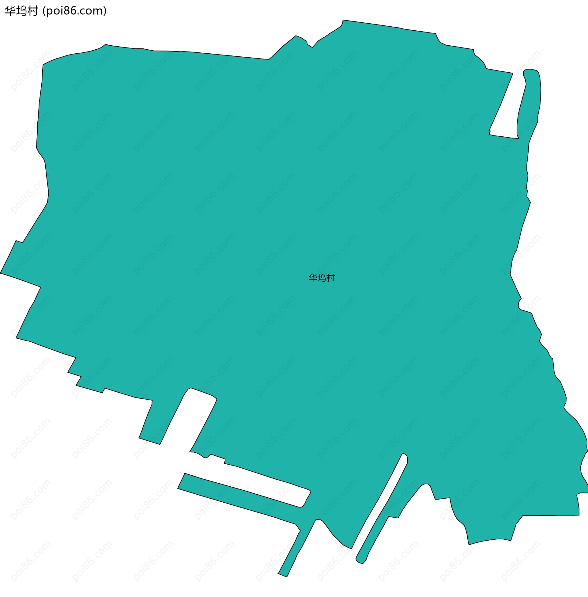 华坞村边界地图