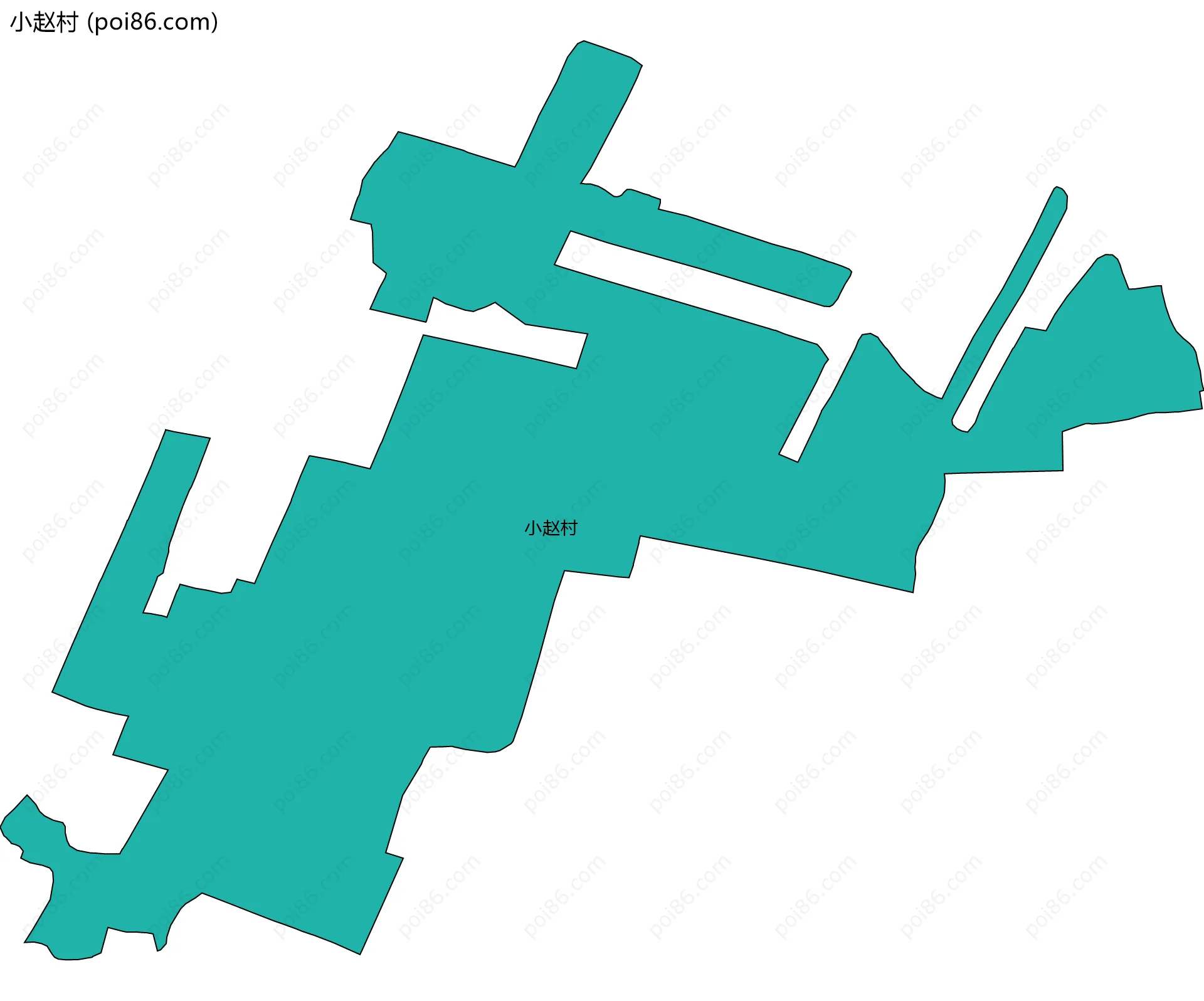 小赵村边界地图
