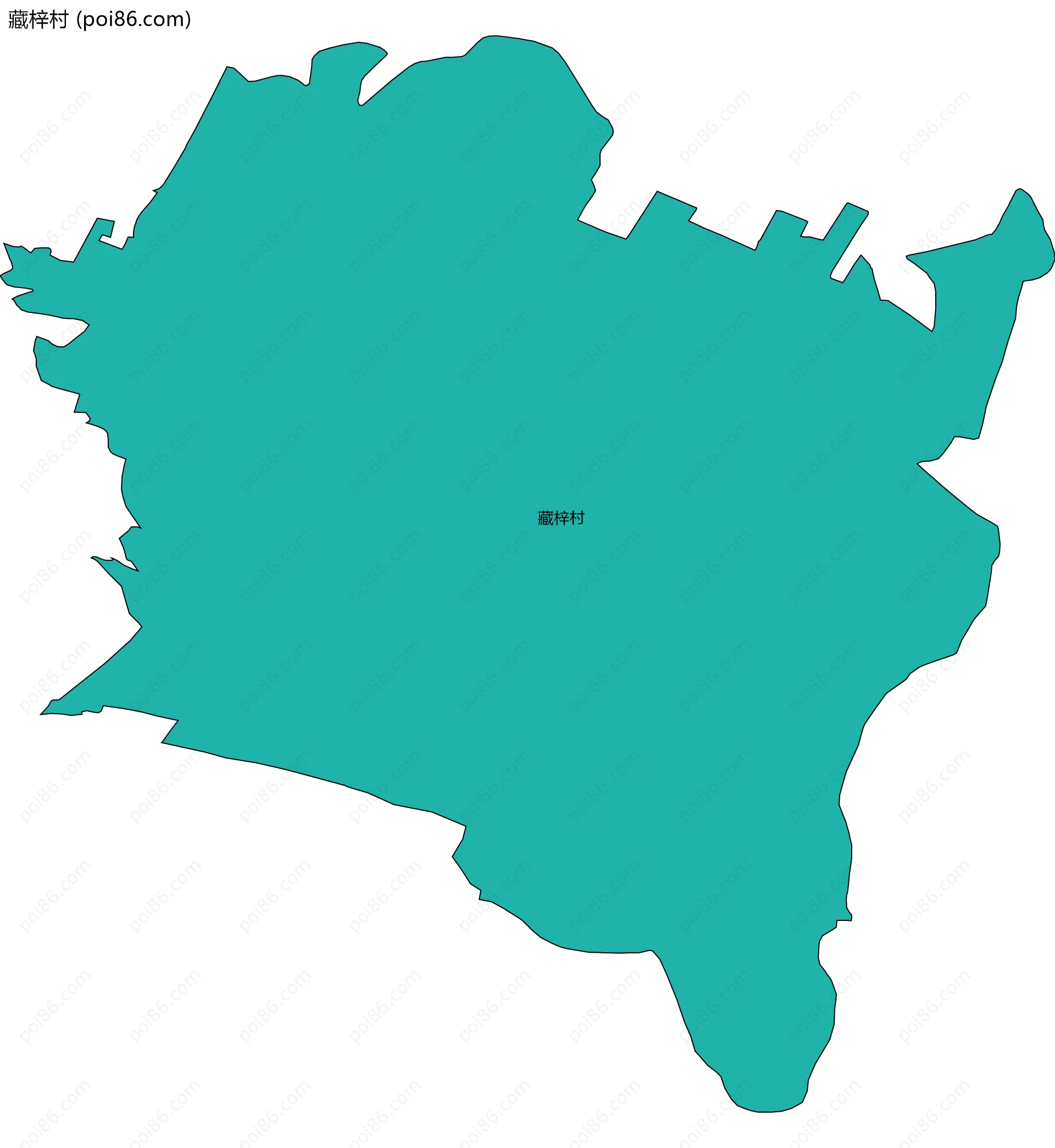 藏梓村边界地图