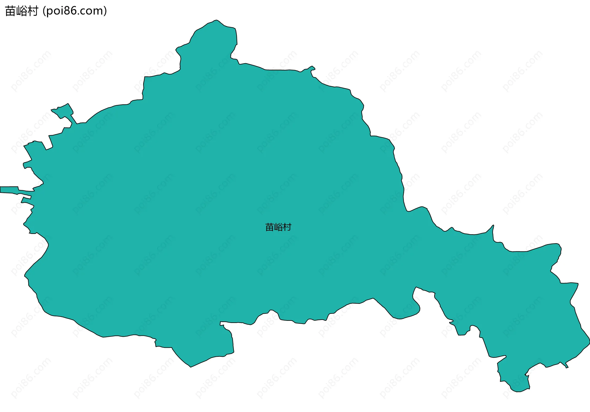 苗峪村边界地图