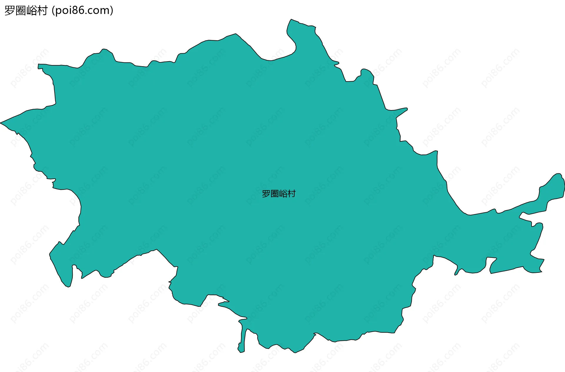 罗圈峪村边界地图