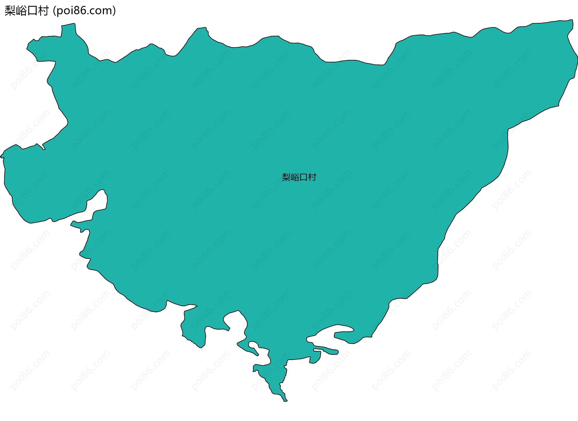 梨峪口村边界地图