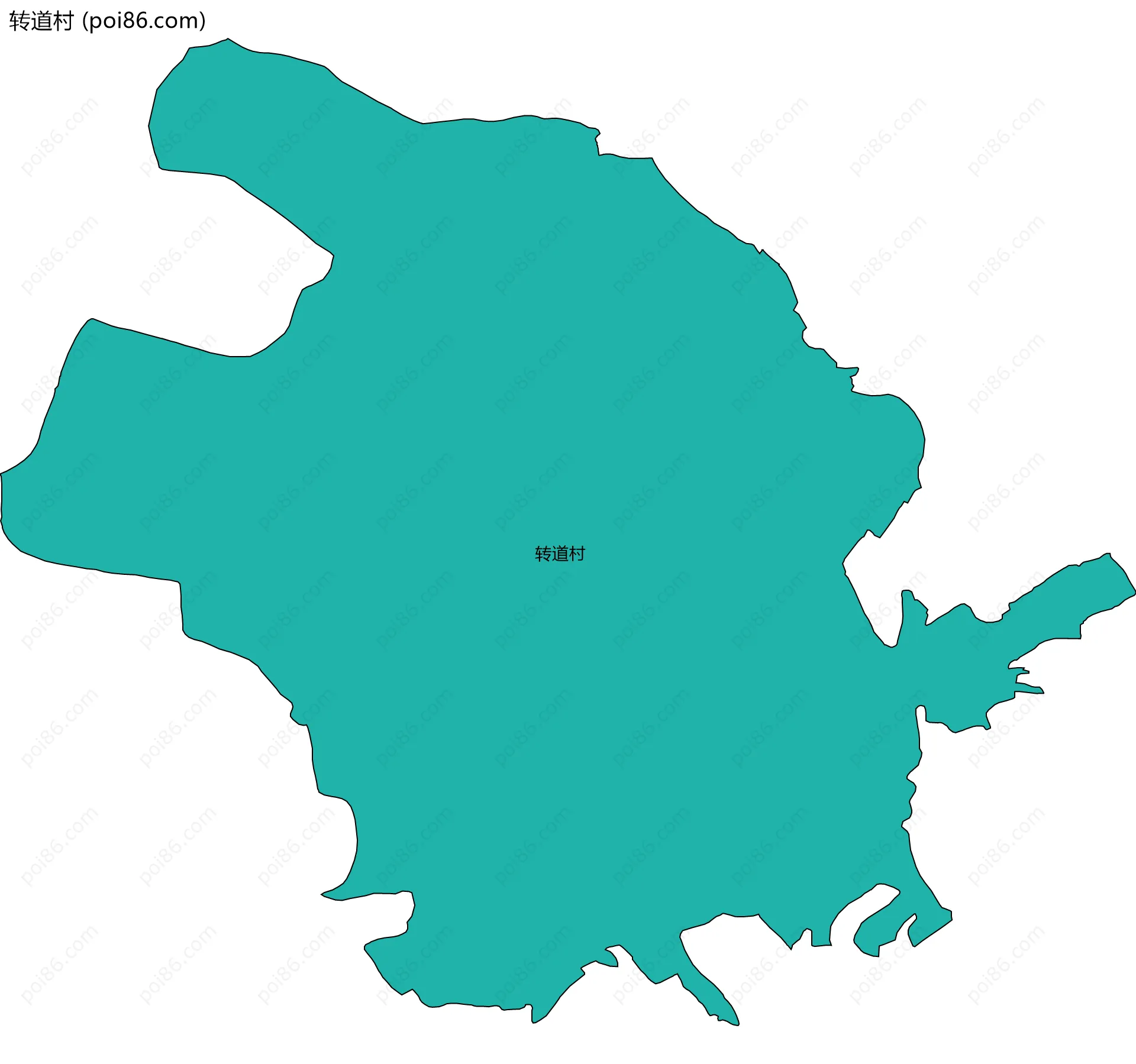 转道村边界地图