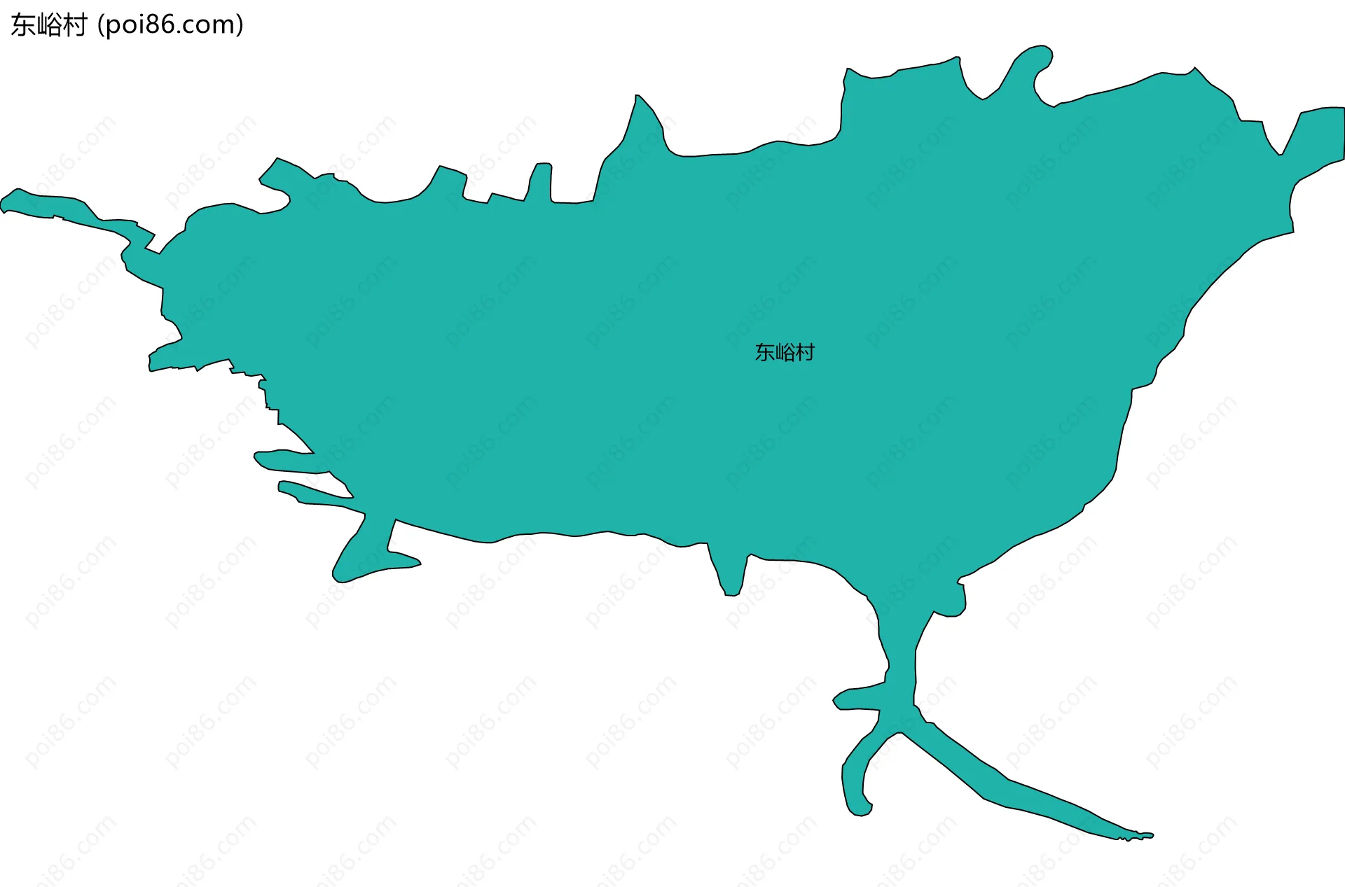 东峪村边界地图