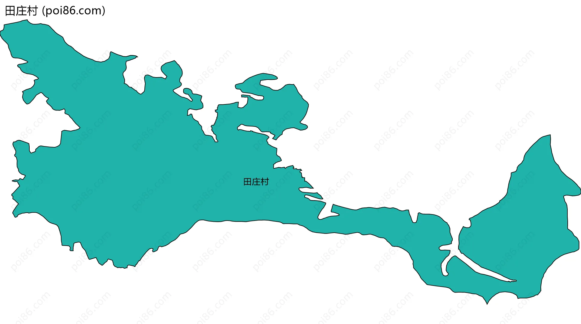 田庄村边界地图