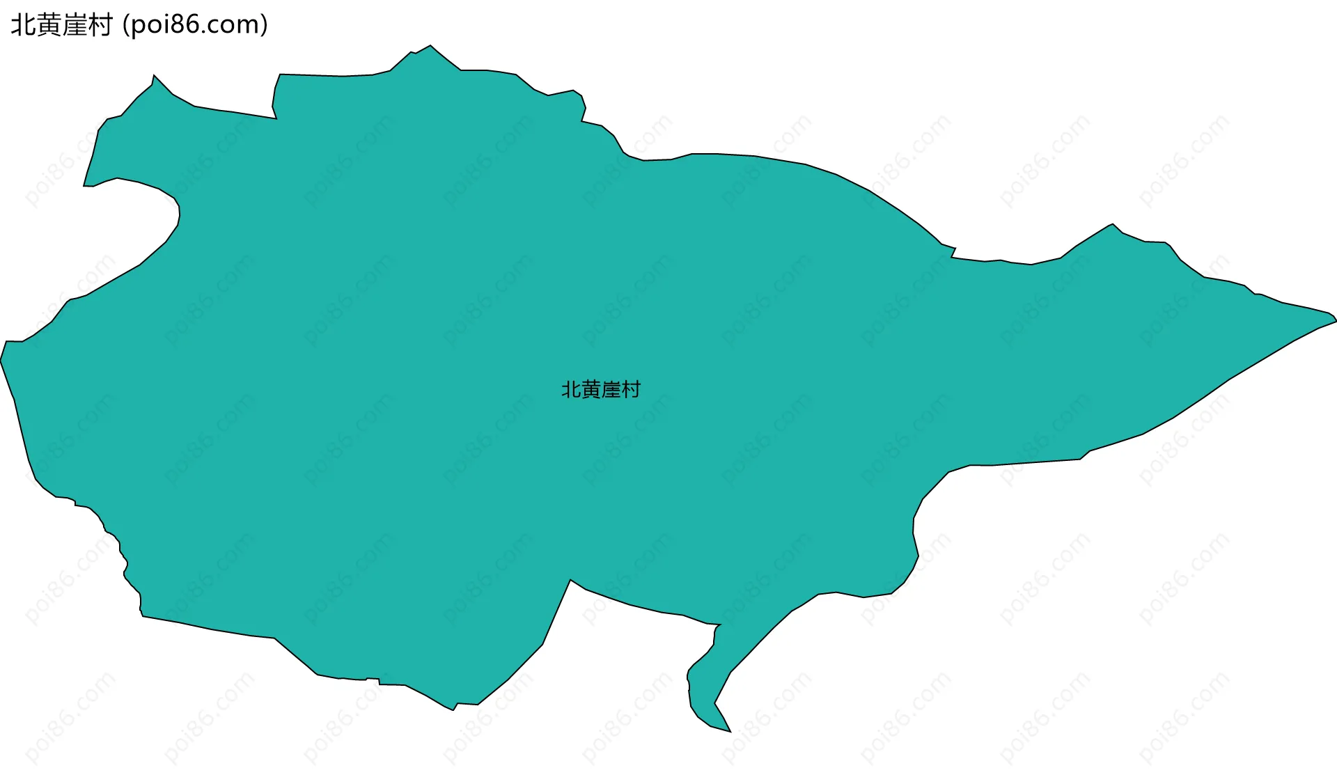 北黄崖村边界地图