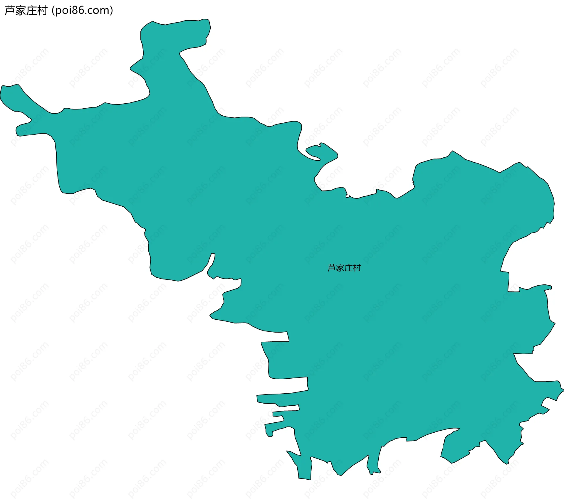 芦家庄村边界地图