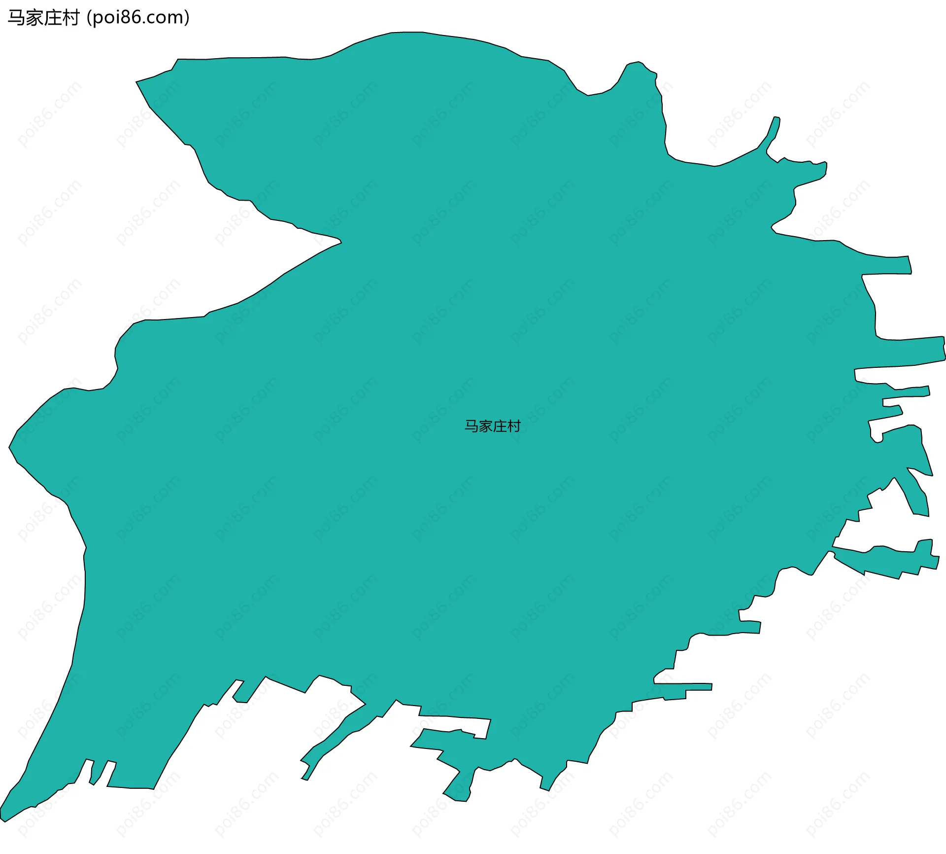 马家庄村边界地图