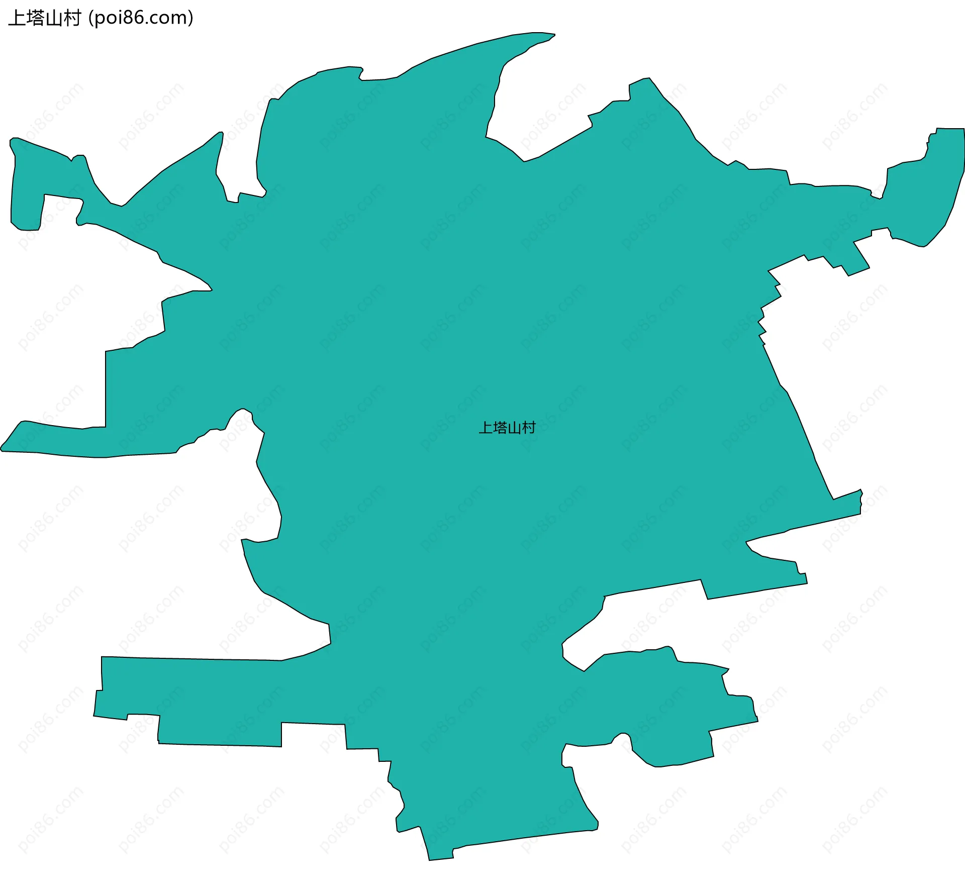 上塔山村边界地图