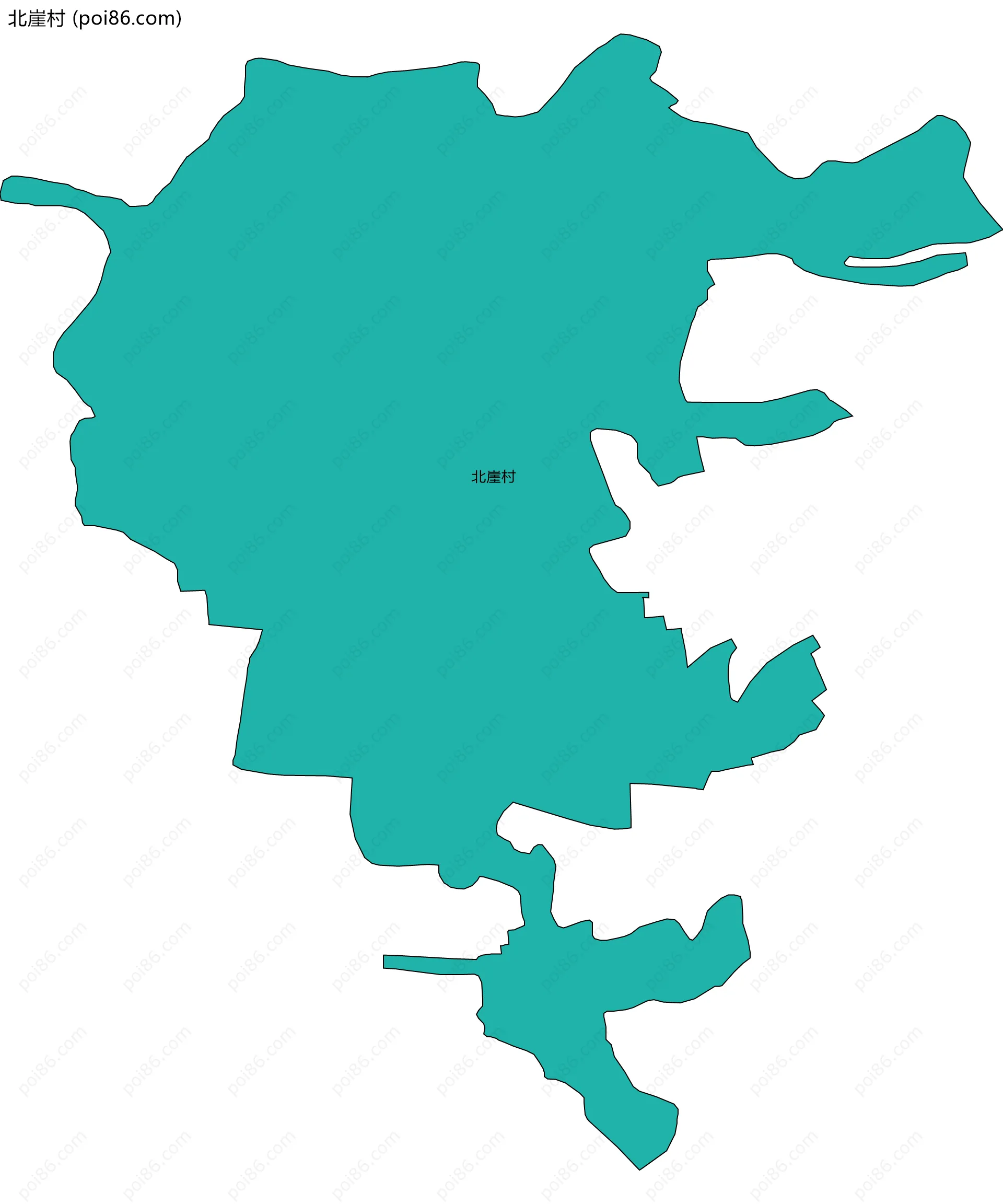 北崖村边界地图