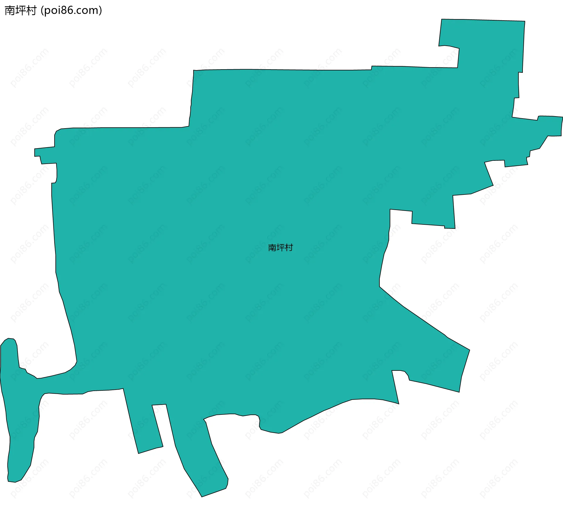 南坪村边界地图