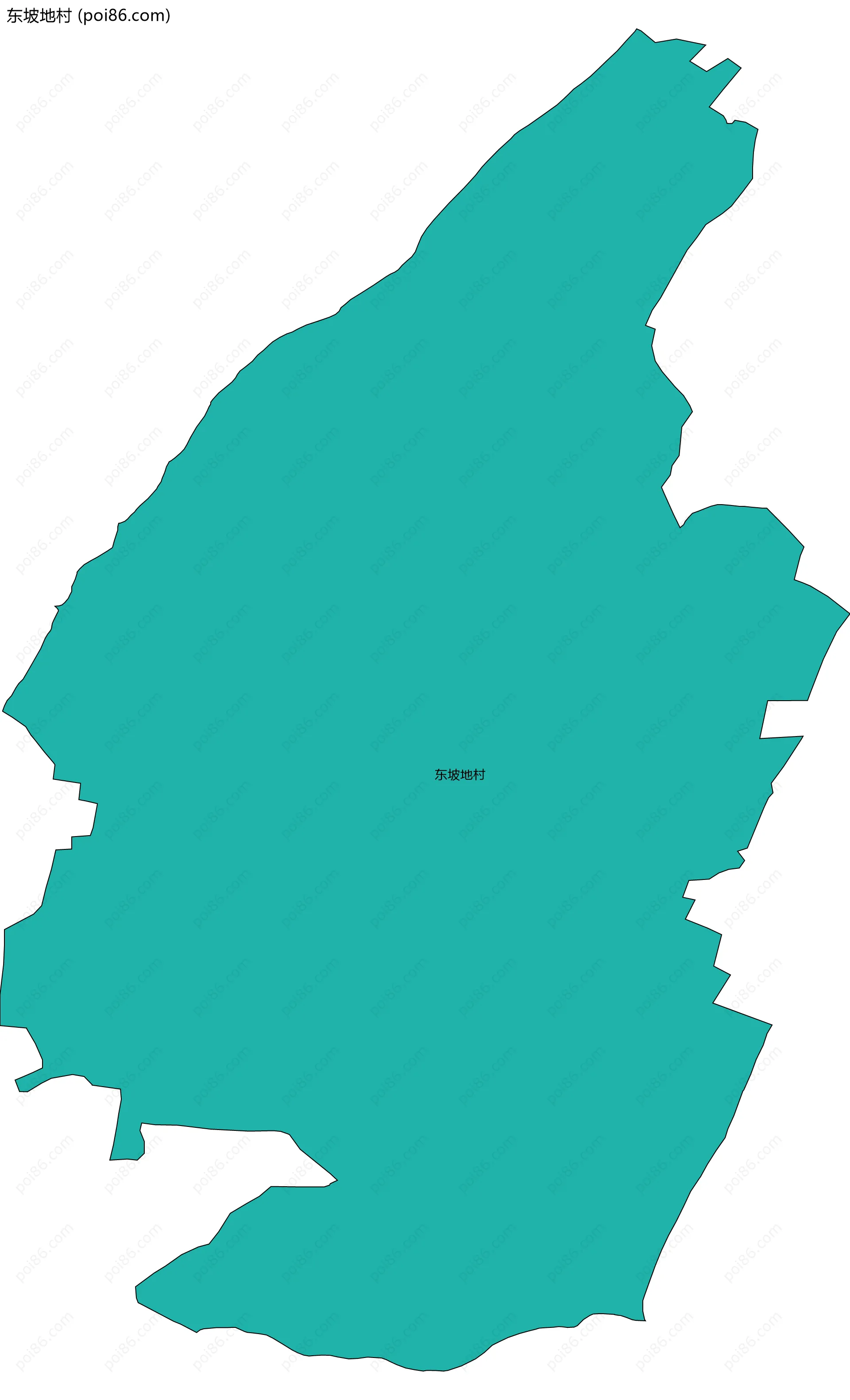 东坡地村边界地图