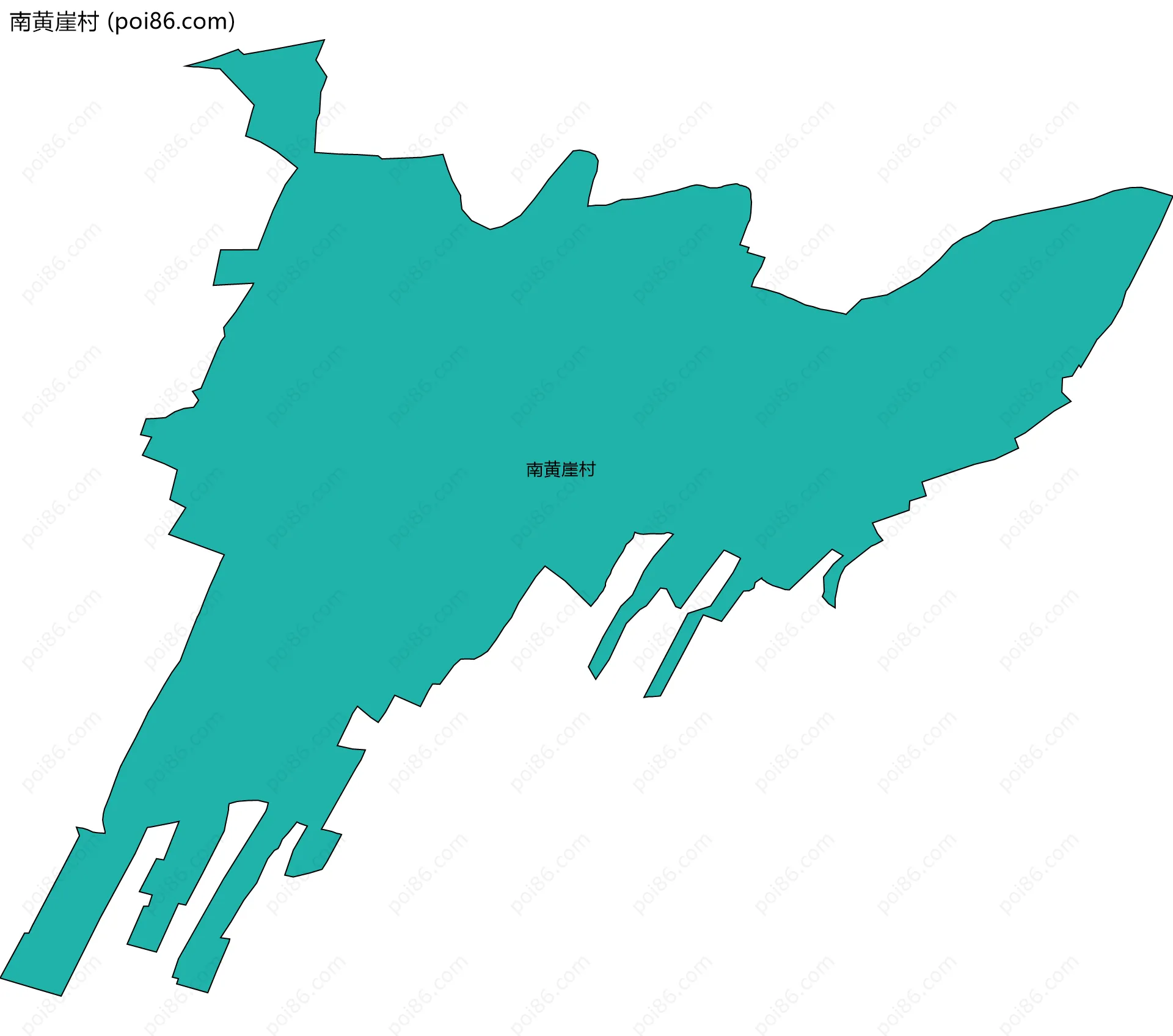 南黄崖村边界地图