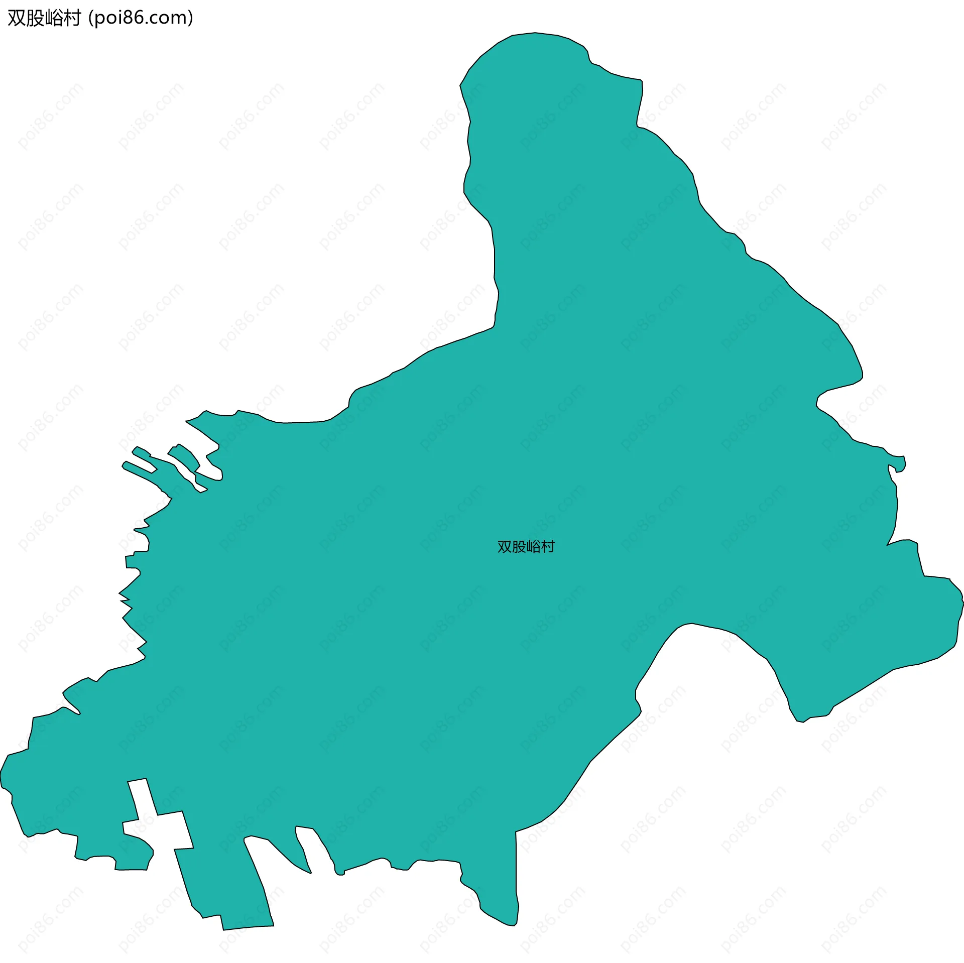 双股峪村边界地图