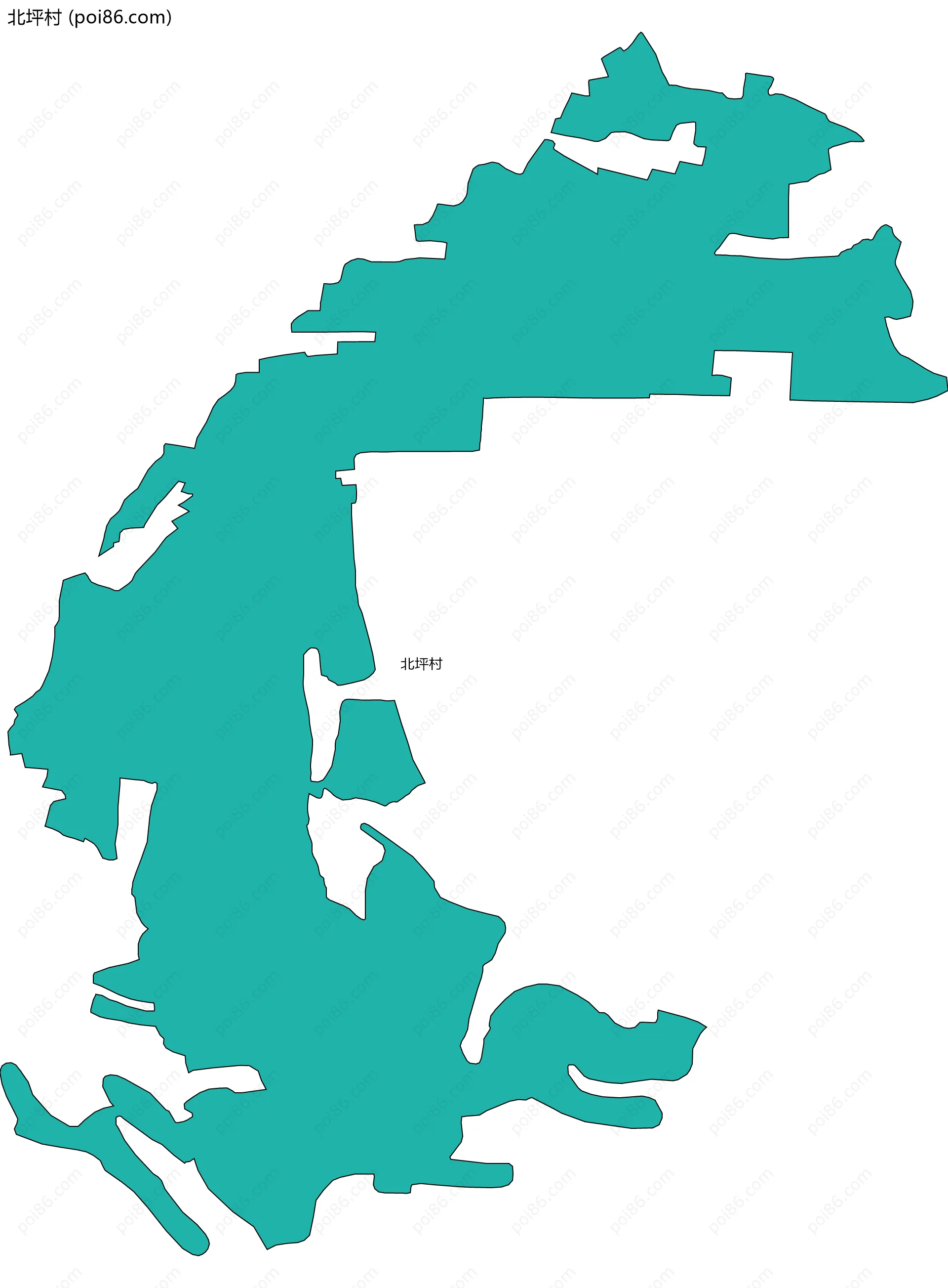 北坪村边界地图