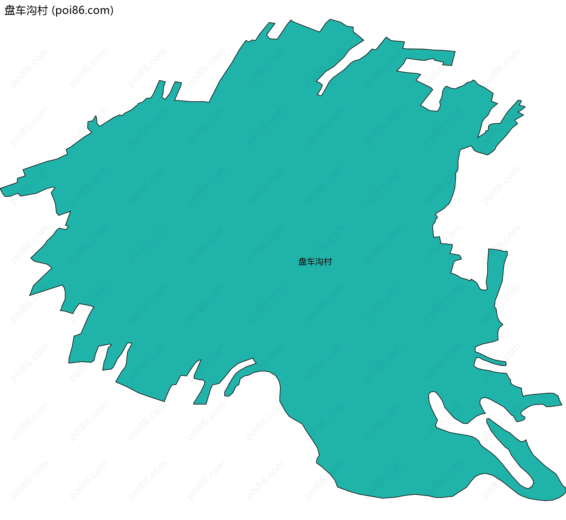 盘车沟村边界地图
