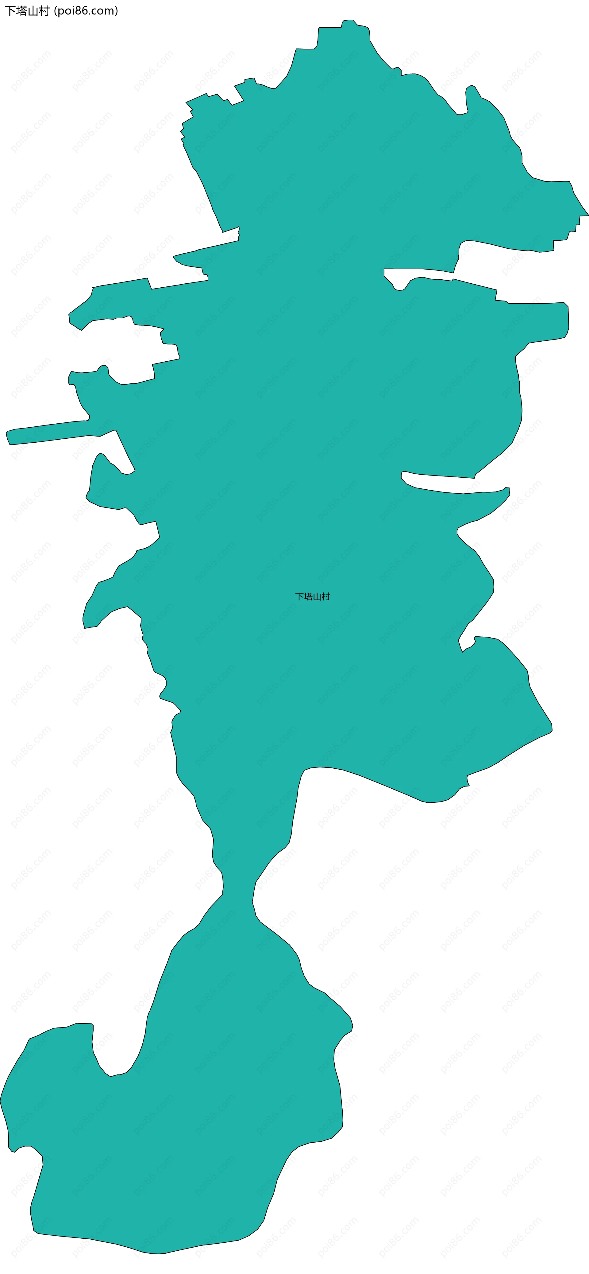 下塔山村边界地图